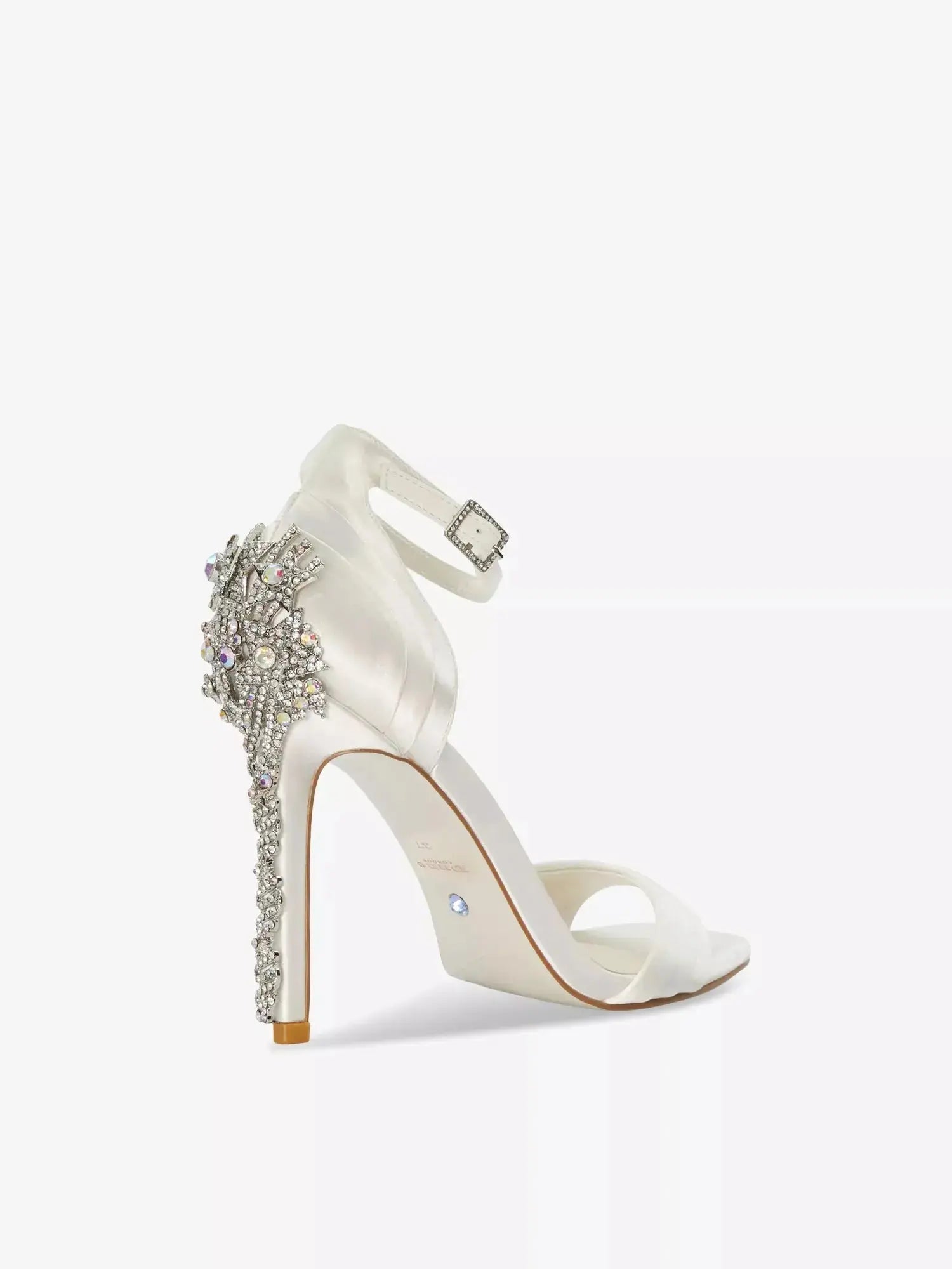 Women's Meridians crystal-embellished satin heeled sandals Dune