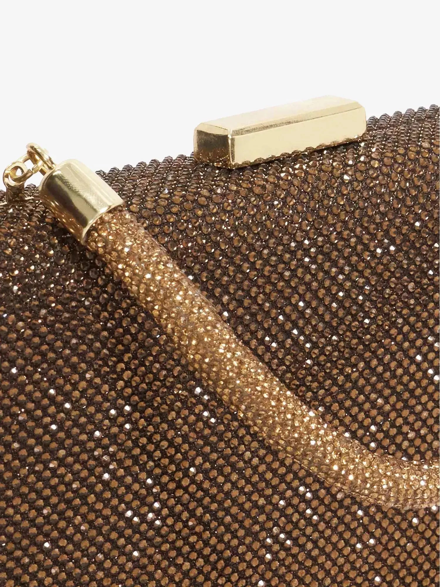 Women's Beaut Metallic Woven Clutch Bag Dune