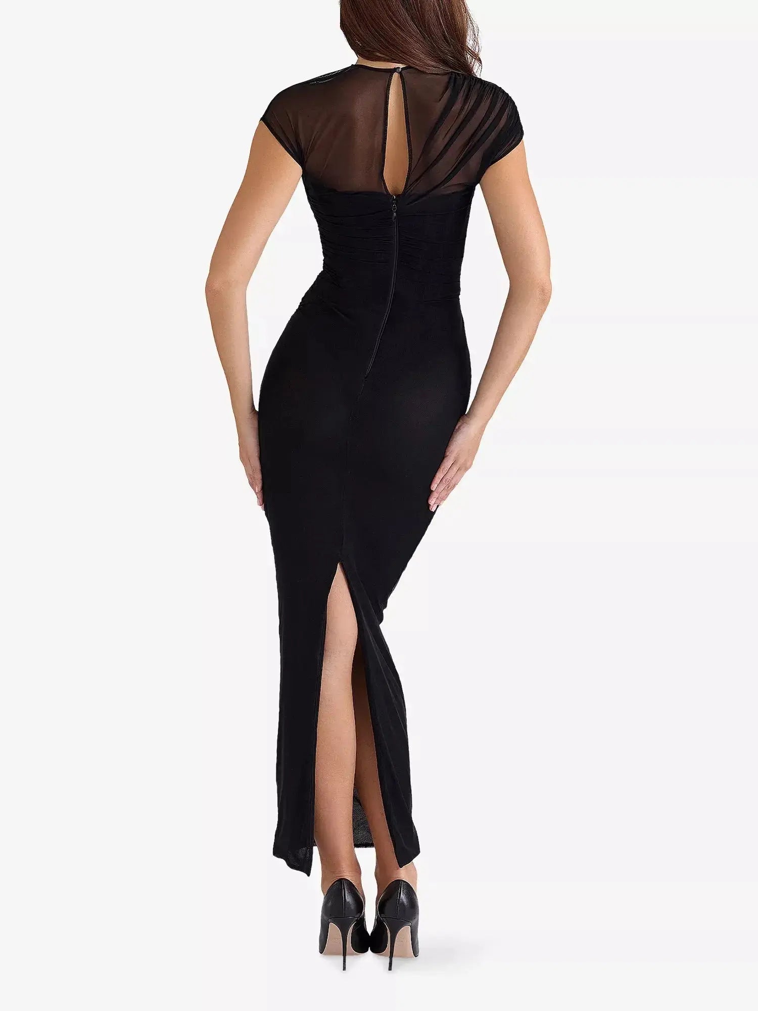 Women's Orelia Draped Mesh Maxi Dress House of CB