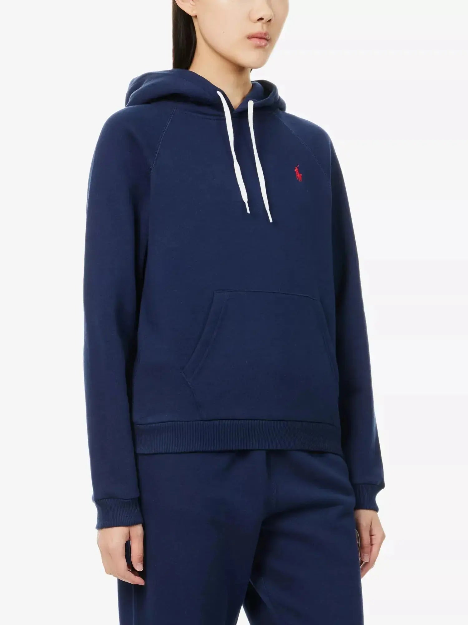 Women's Logo-embroidery fleece-lined cotton-blend jersey hoody Polo Ralph Lauren