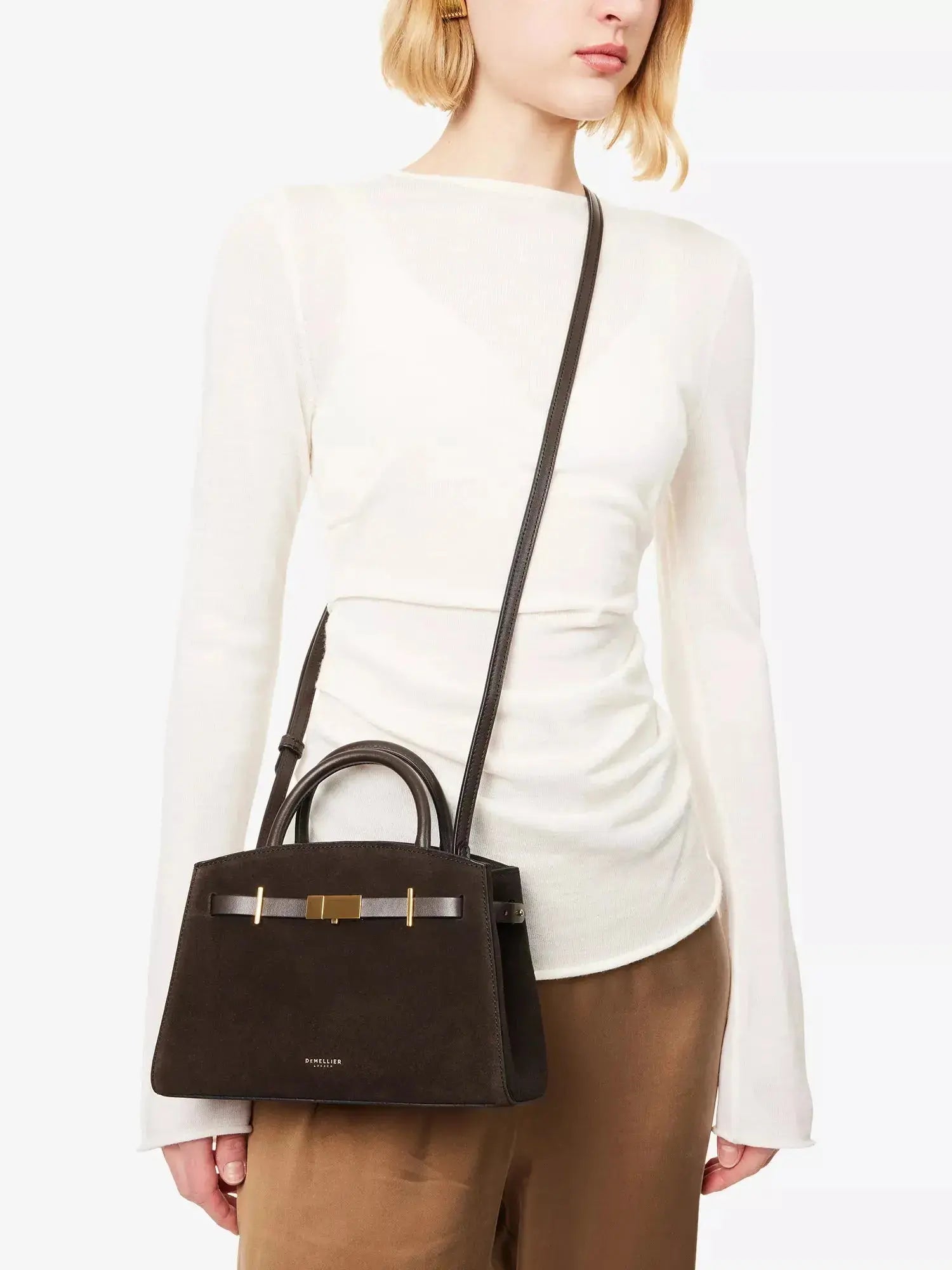 Women's The Small Hudson Suede Tote Bag DeMellier