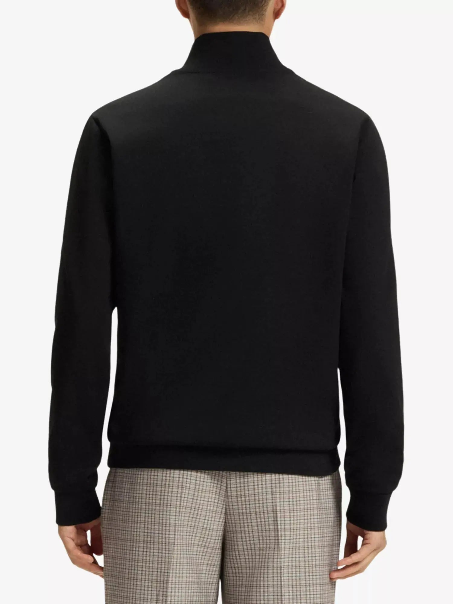 Men's High-Neck Long-Sleeves Cotton-Jersey Sweatshirt Boss
