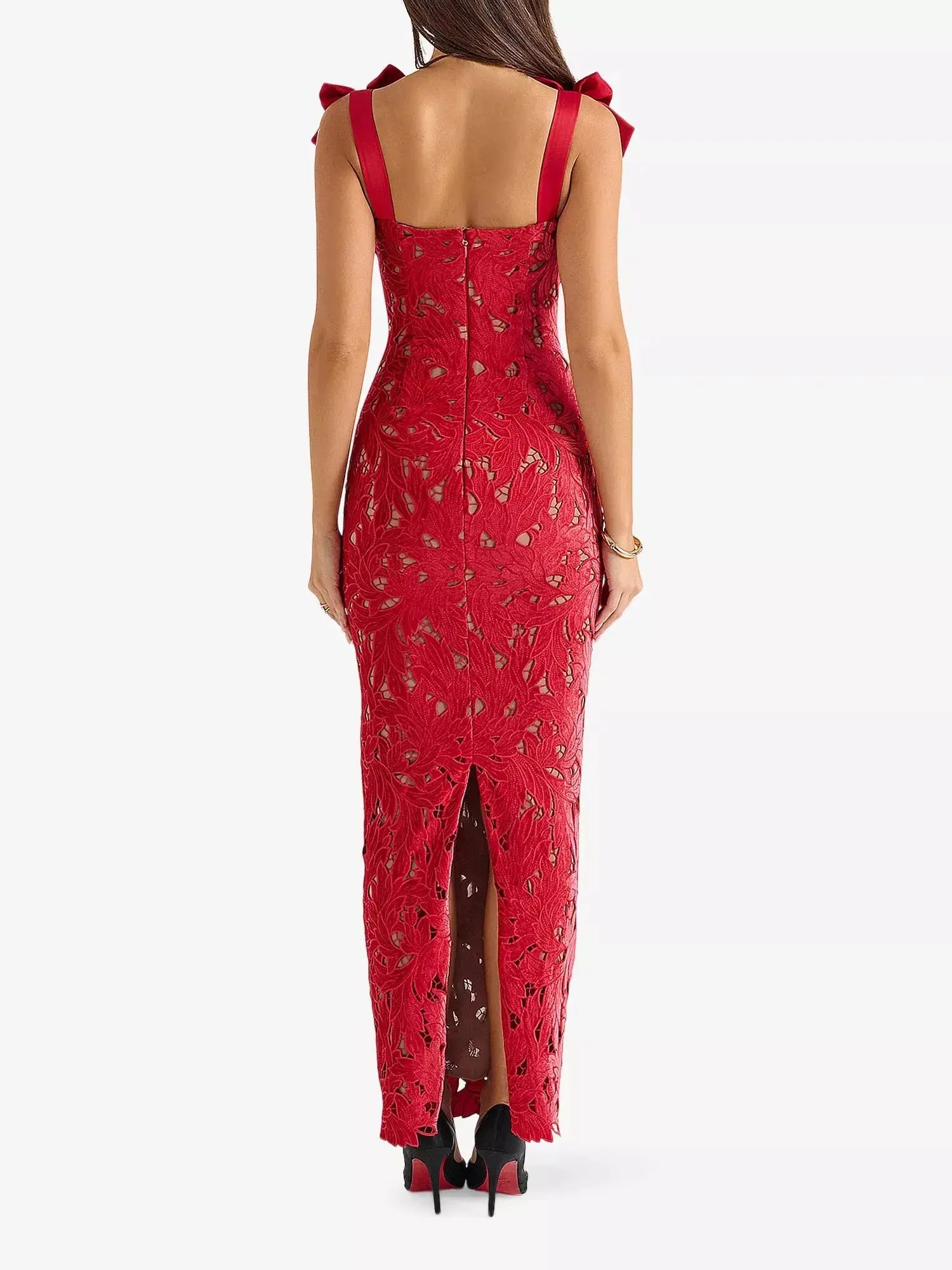 Women's Tiff Velvet Lace Maxi Dress House of CB