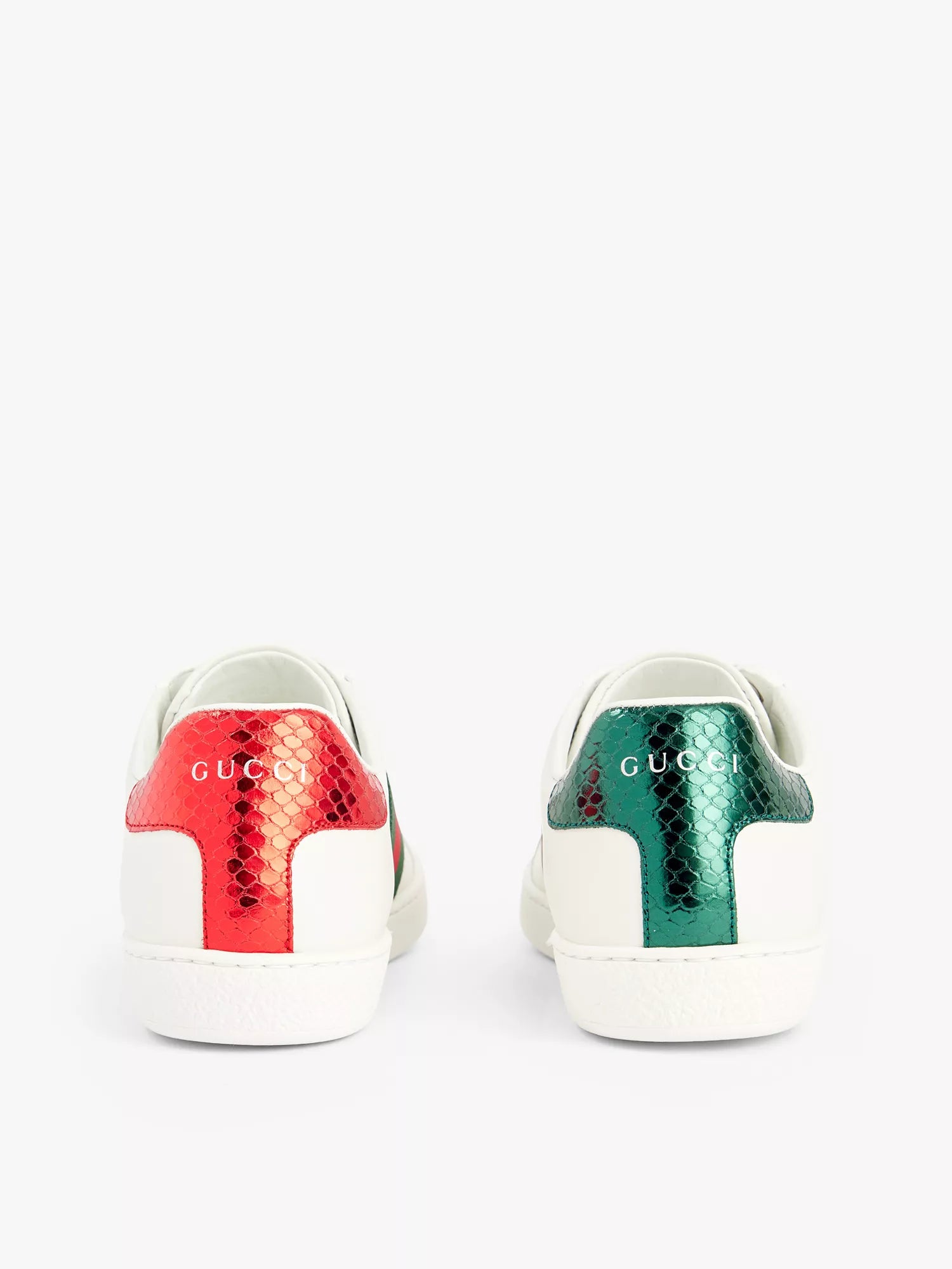 Women Ace bee-embroidered leather trainers Gucci