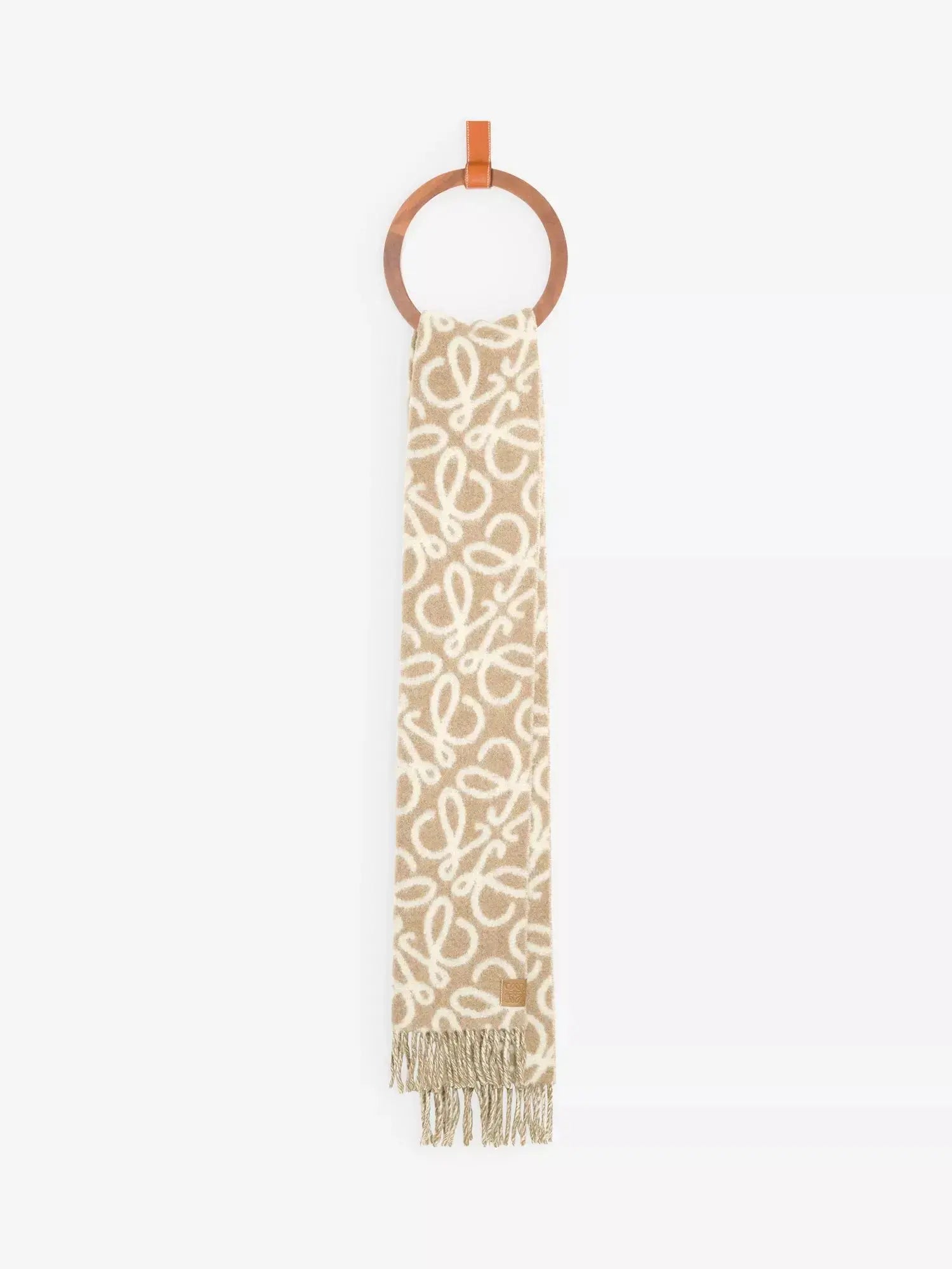 Women's Anagram-patch wool and alpaca-blend scarf Loewe