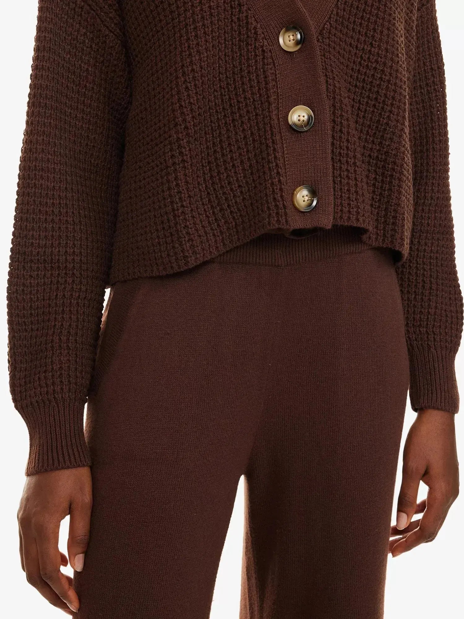 Women's Crop Textured Knit Cardigan Eberjey