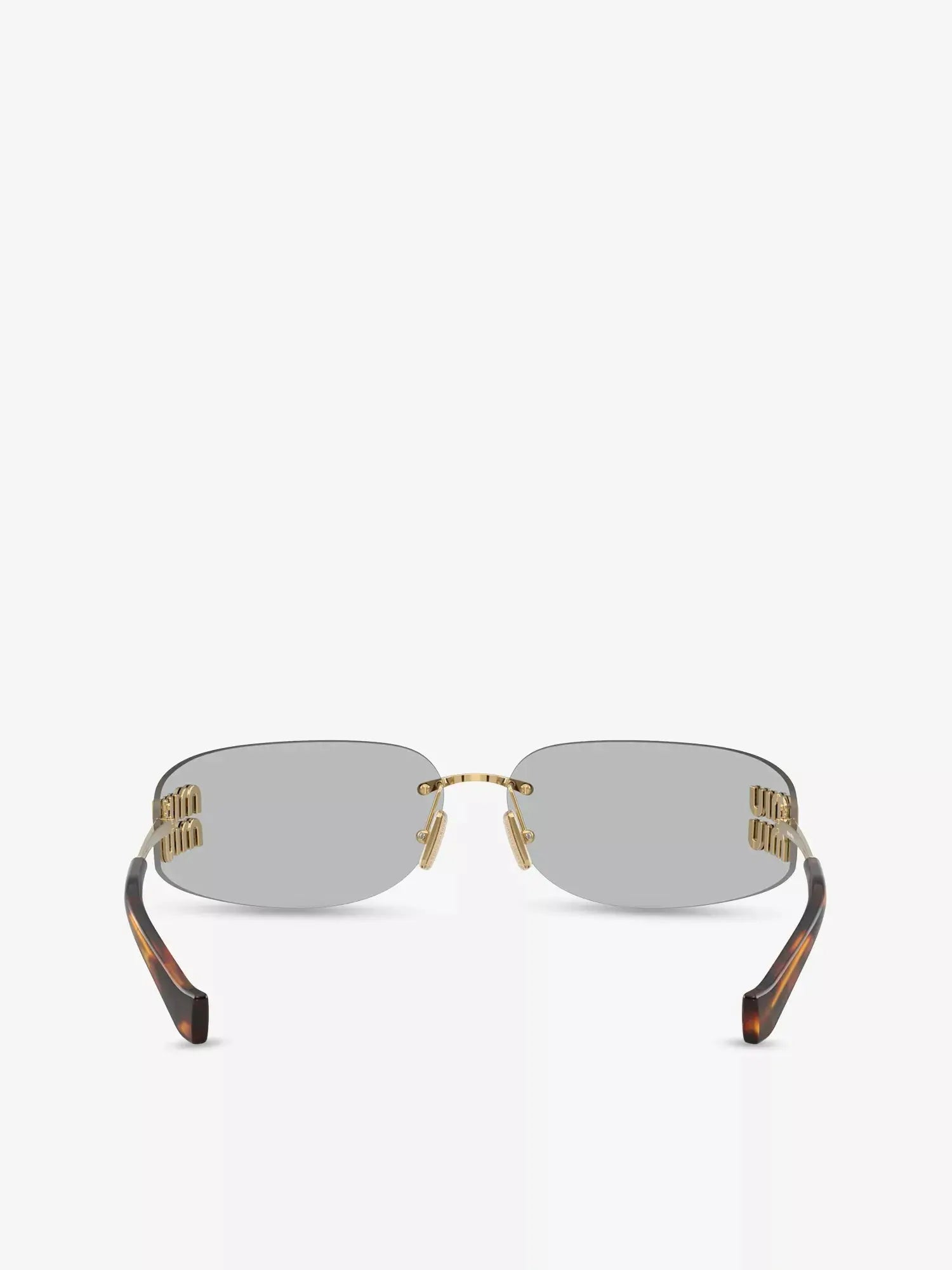 Women's MU A51S Square-Frame Metal Sunglasses Miu Miu