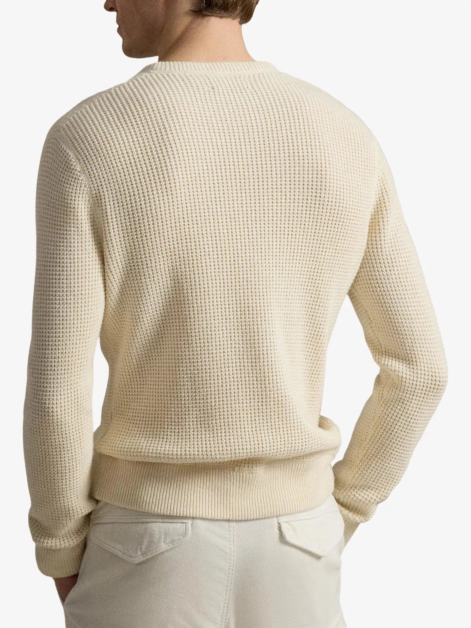 Men's Waffle Logo-Embroidered Cotton and Wool-Blend Jumper Polo Ralph Lauren