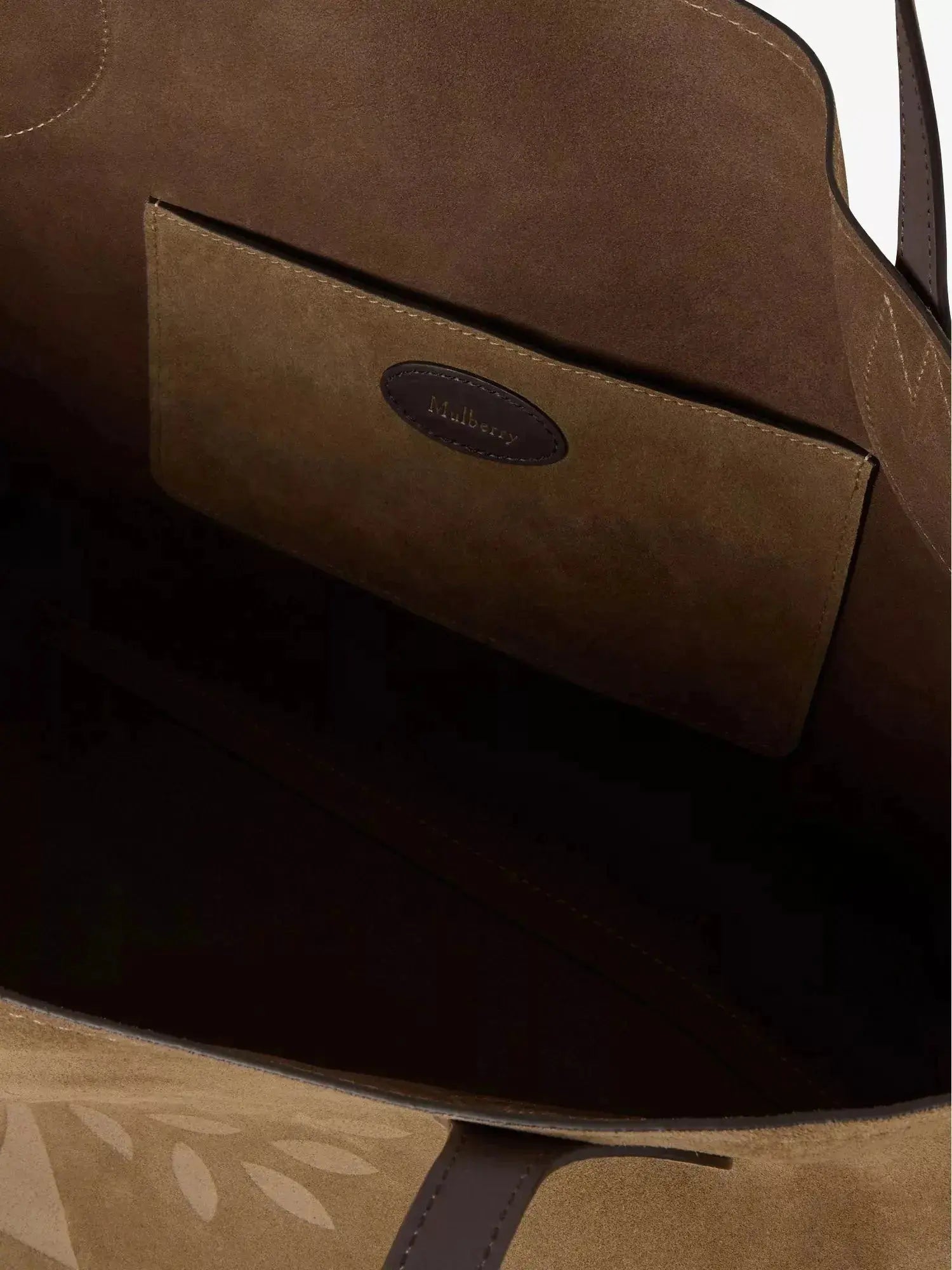 Women's Small Tree Suede Tote Bag Mulberry