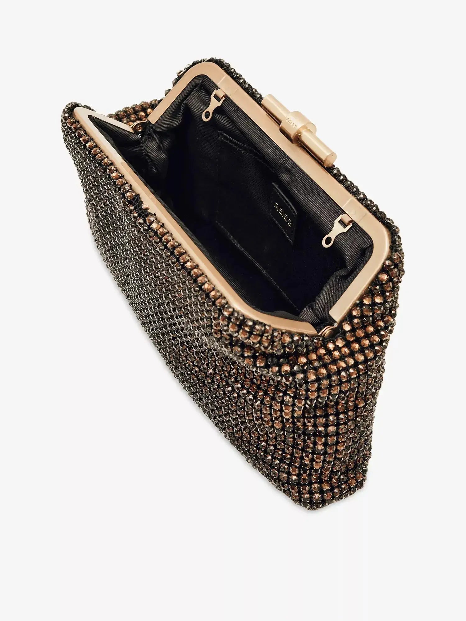 Women's Adaline chain-strap crystal-embellished woven clutch bag Reiss