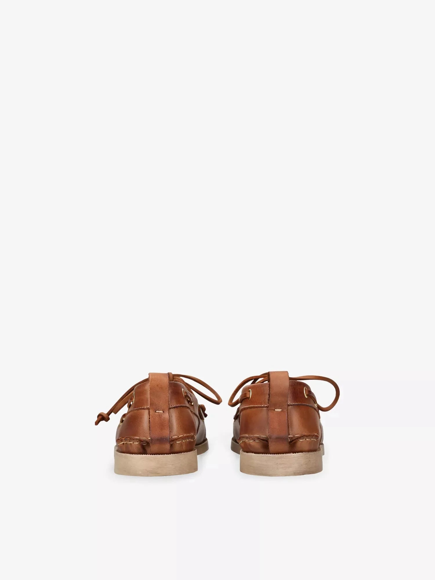 Men's Logo-Embossed Leather Boat Shoes Golden Goose