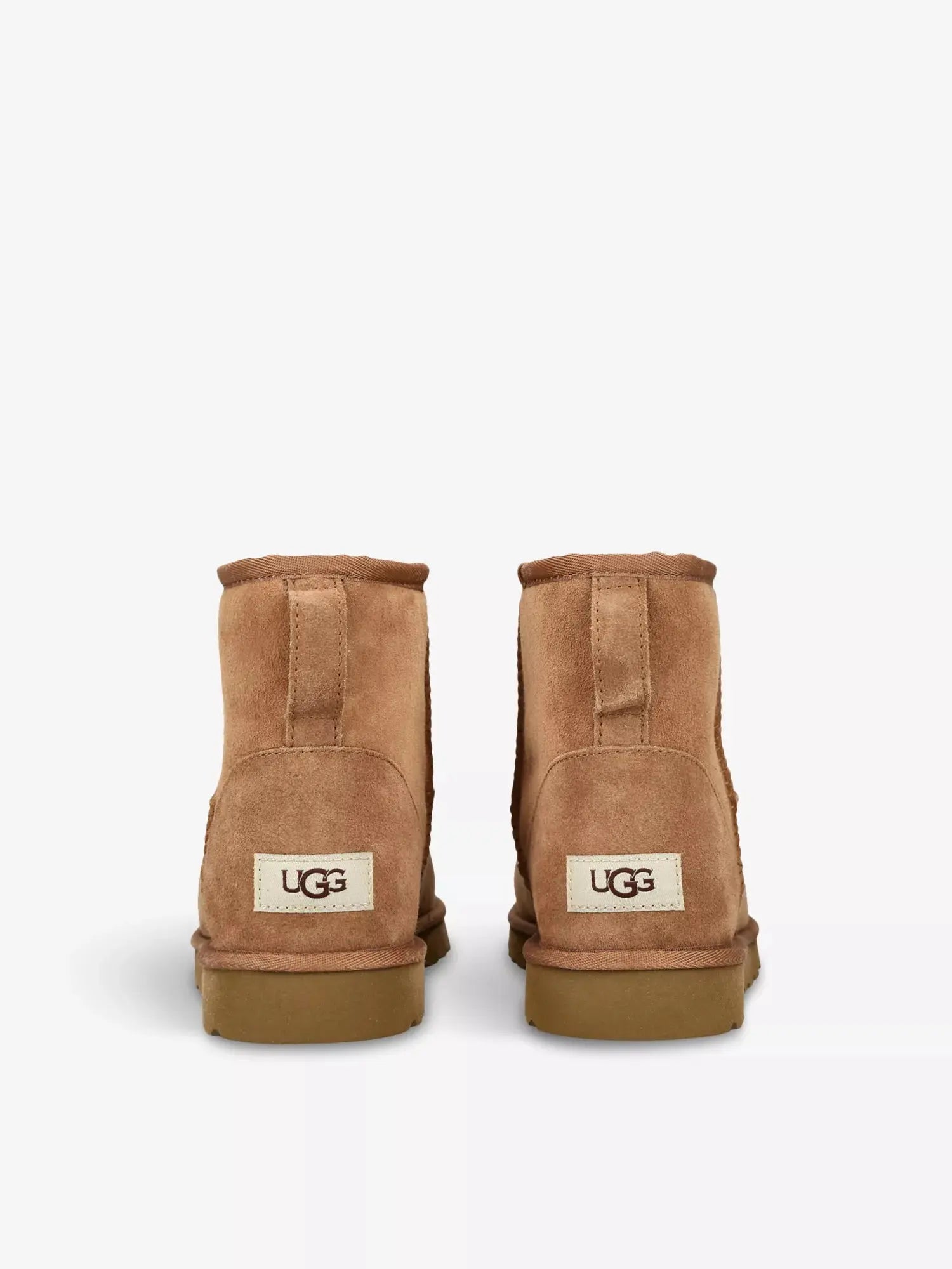 Men's Classic Ultra Mini logo-patch suede and shearling ankle boots UGG