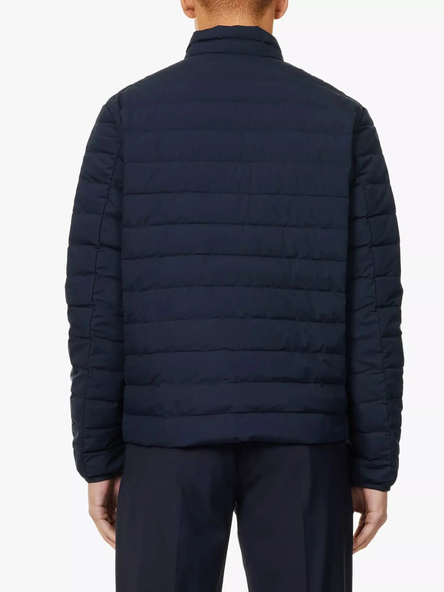 Men's Badge padded slim-fit woven-down jacket Emporio Armani