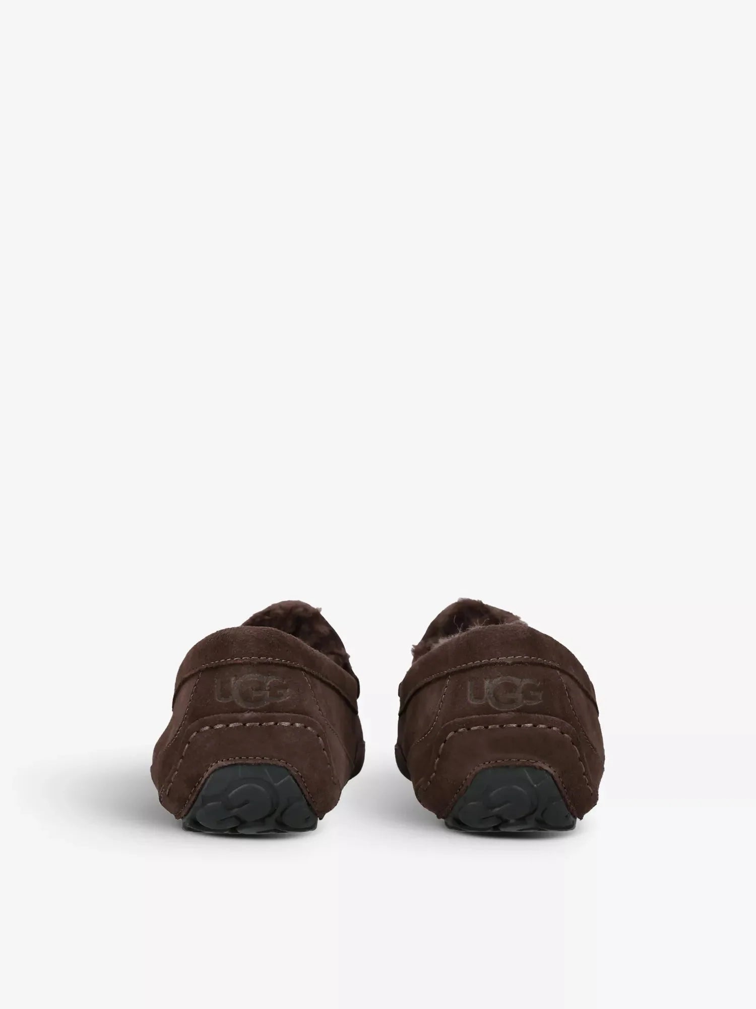 Men's Ascot logo-embroidered suede and shearling slippers UGG