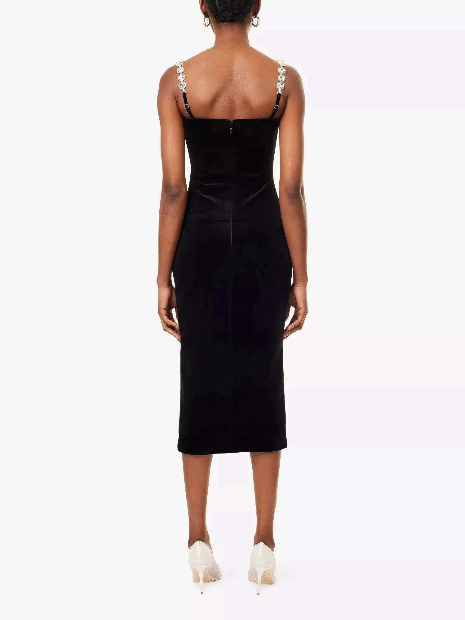 Women's Eliza Jewel-Straps Velvet Midi Dress Nadine Merabi