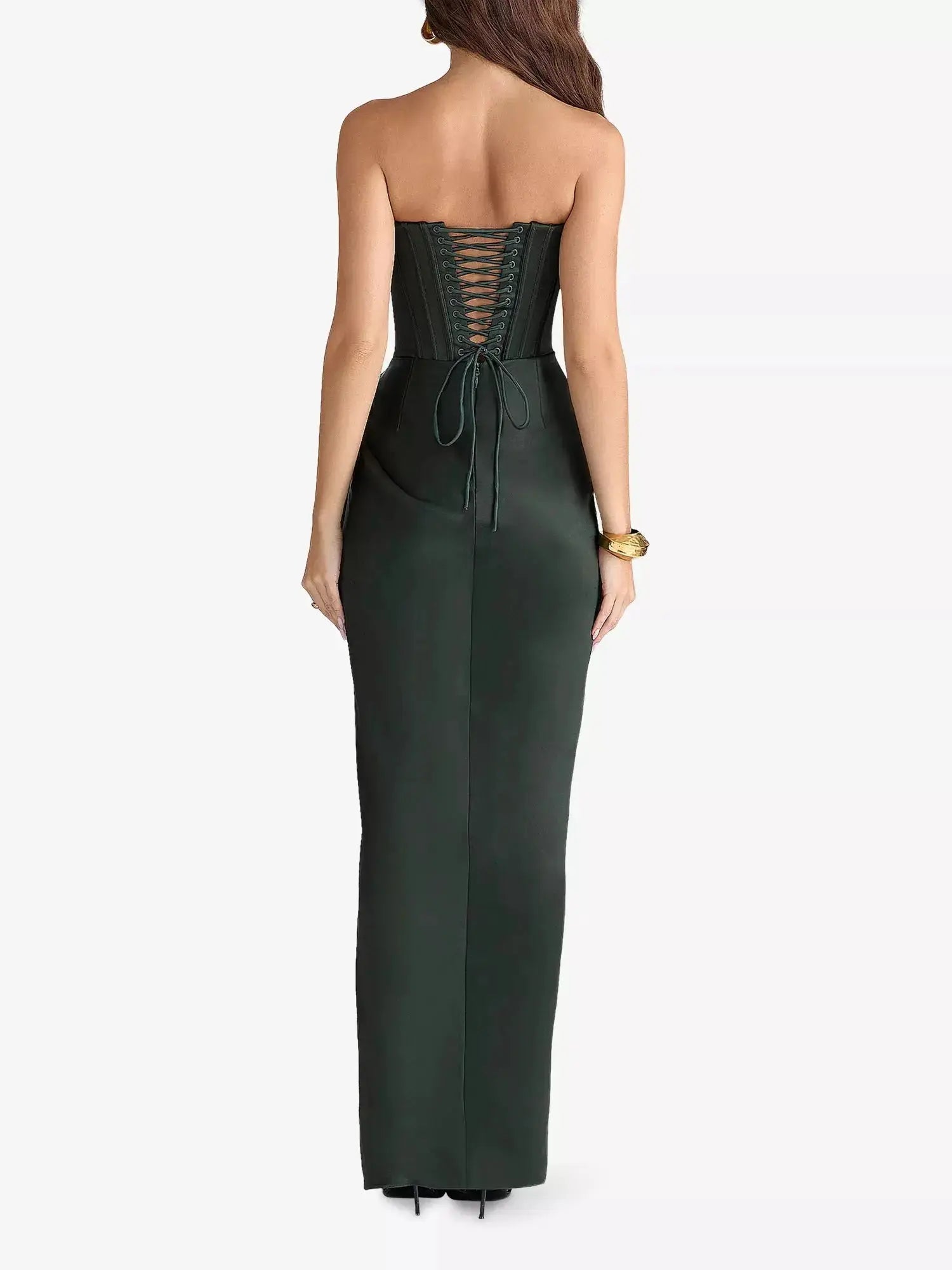 Women's Carelle Strapless Satin Maxi Dress House of CB