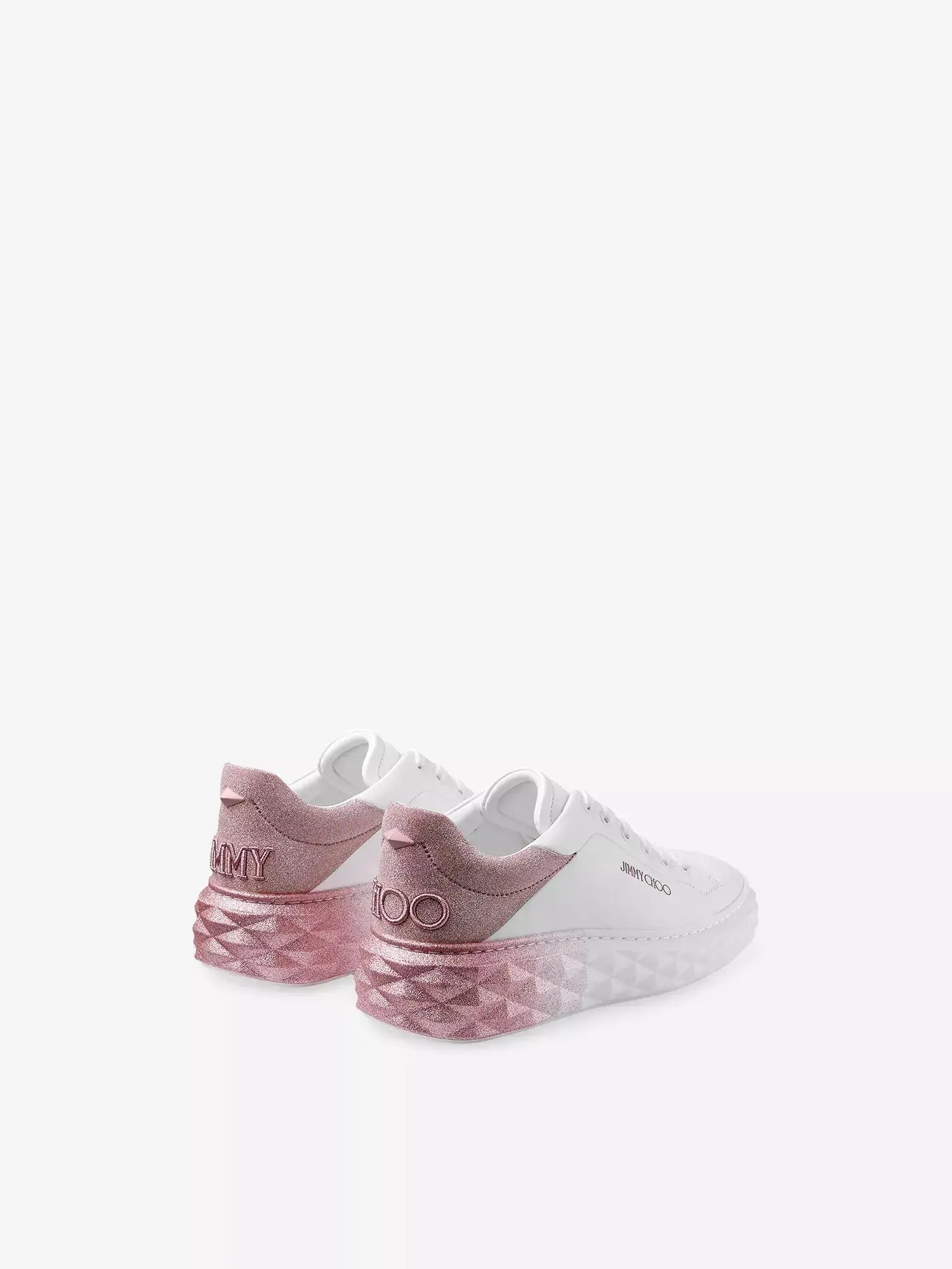Women's Diamond Maxi F II Leather Trainers Jimmy Choo