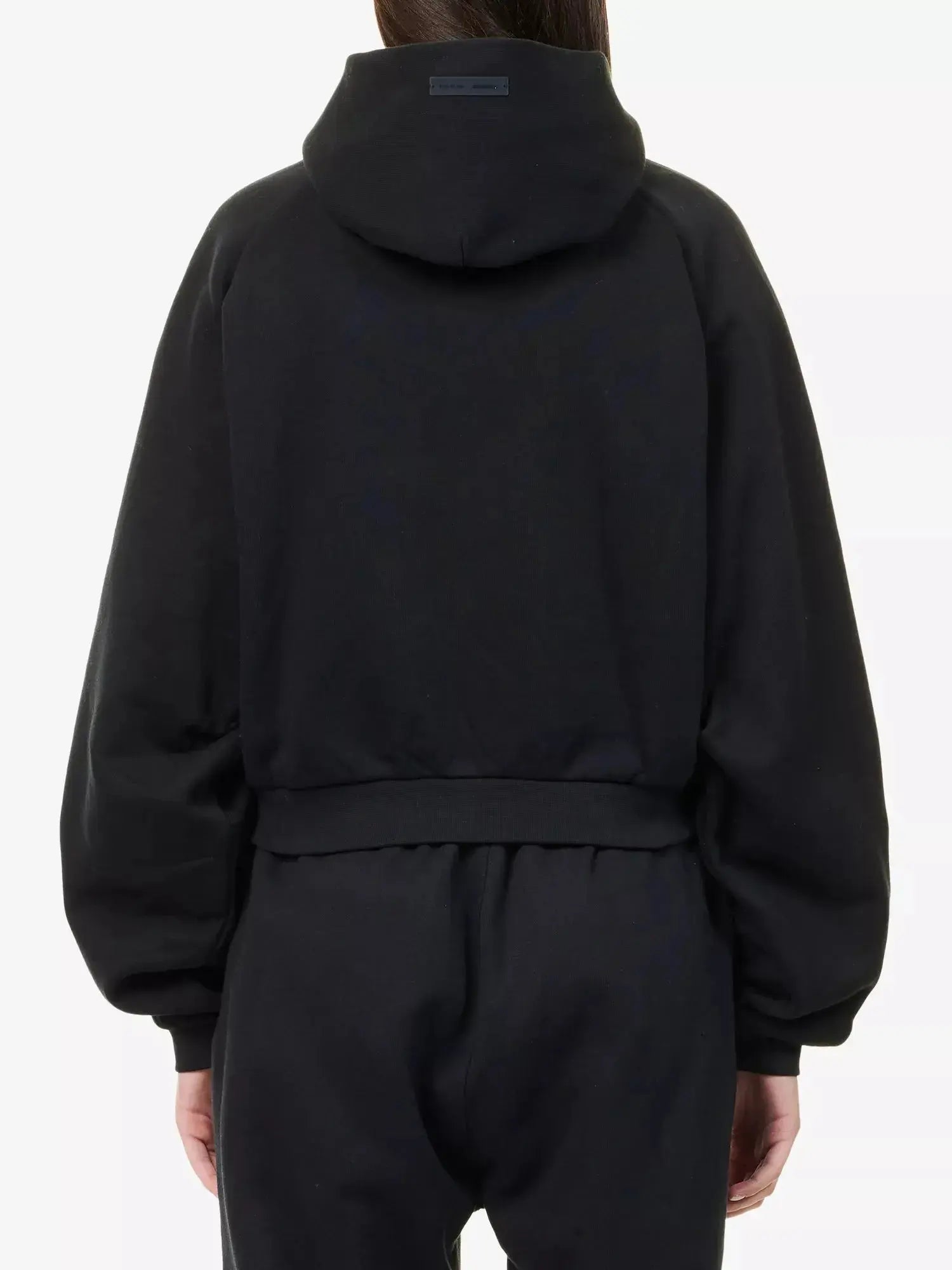 Women's Brand-Patch Raglan-Sleeves Cotton-Blend Hoody Fear of Gods Essentials