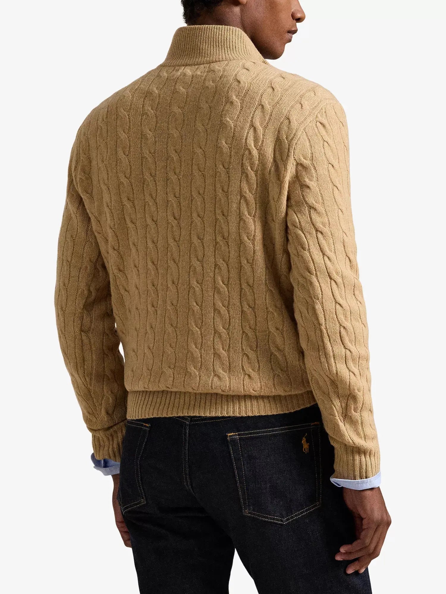 Men's Logo Cable-Knit Wool And Cashmere Jumper Polo Ralph Lauren