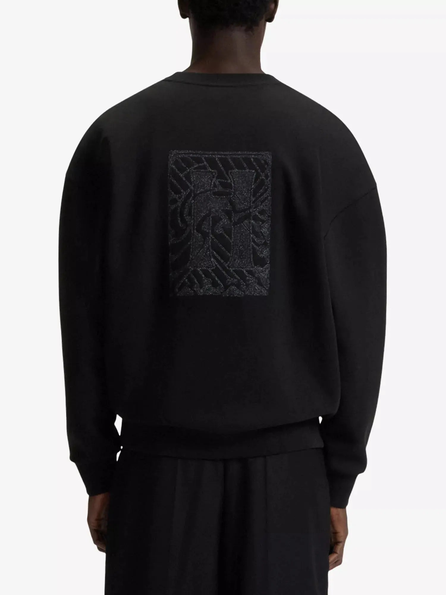 Men's Brand-Embroidered Relaxed-Fit Cotton-Blend Sweatshirt HUGO