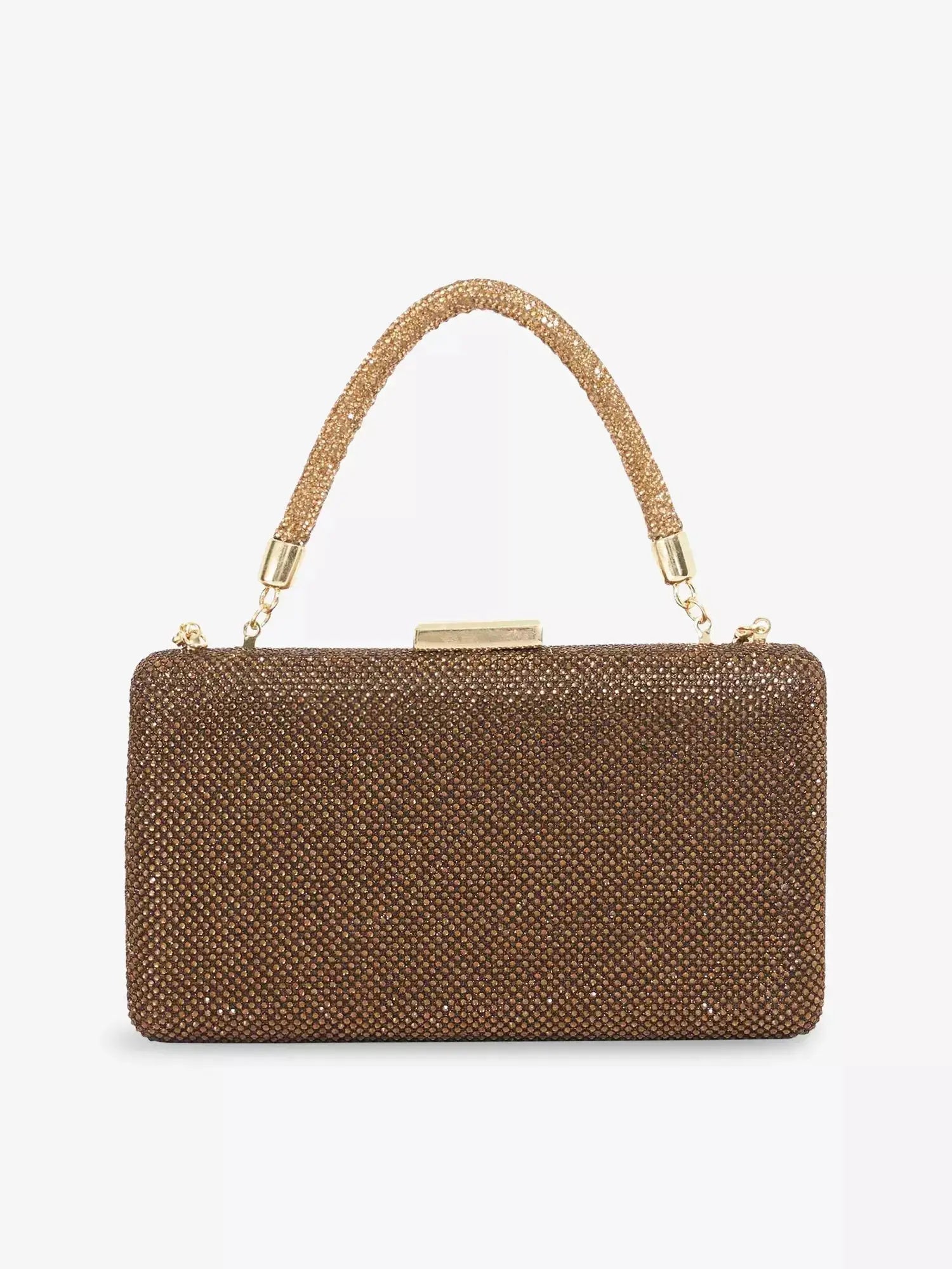 Women's Beaut Metallic Woven Clutch Bag Dune