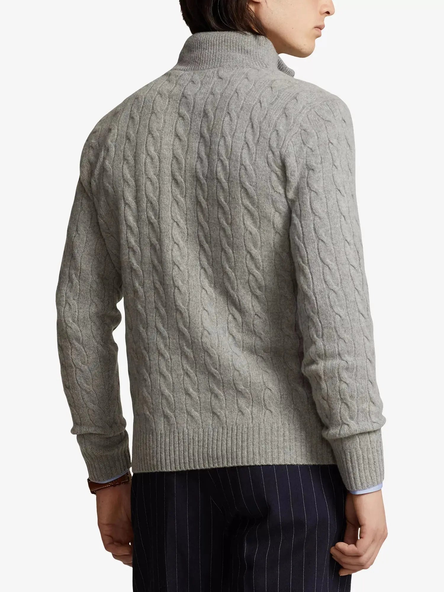 Men's Logo Cable-Knit Wool And Cashmere Jumper Polo Ralph Lauren