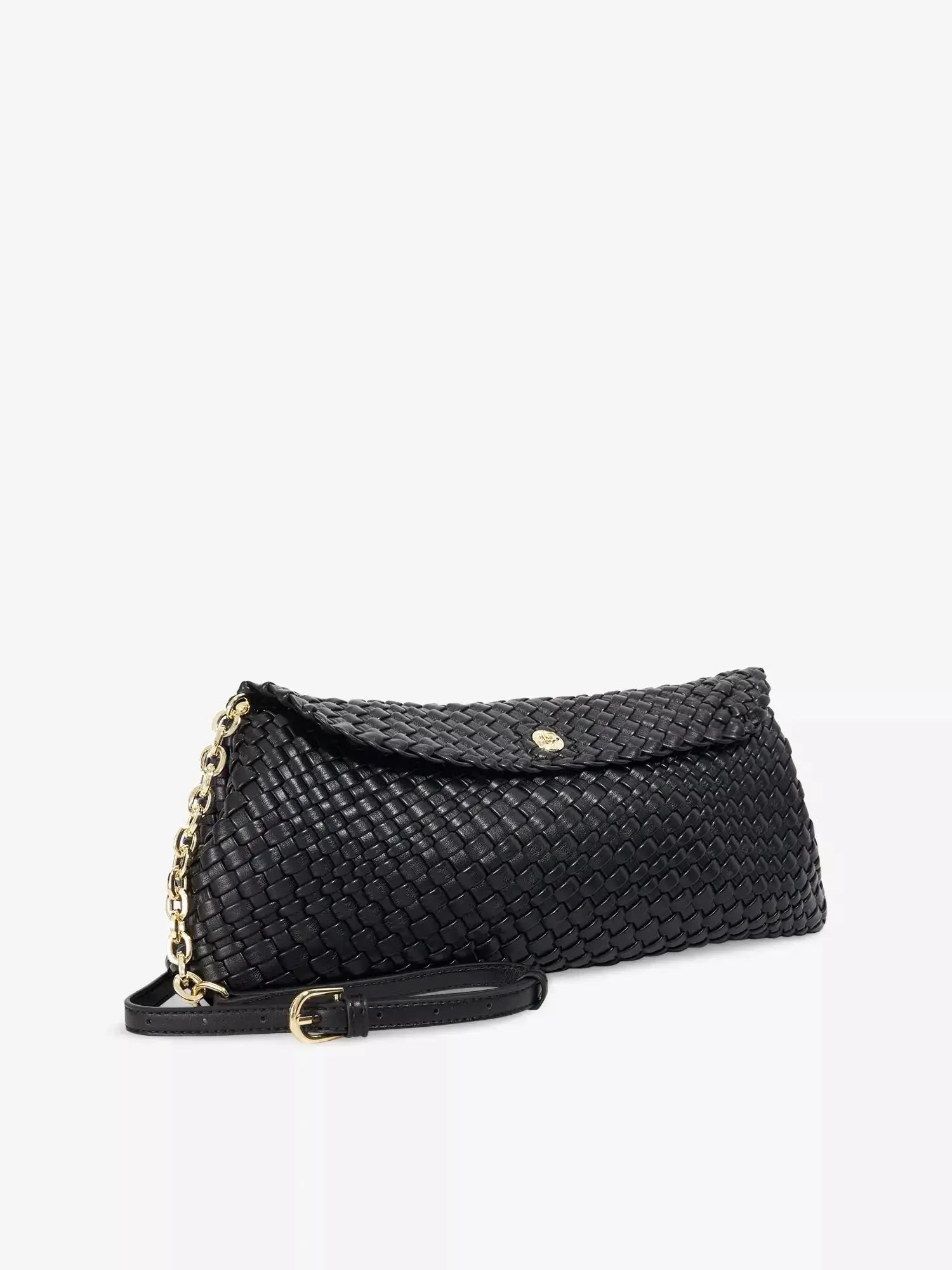 Encourage Woven Faux-Leather Clutch Bag Dune