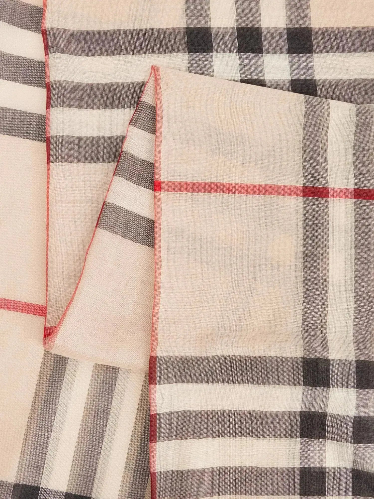 Women's Wide Check Wool-Silk Scarf Burberry