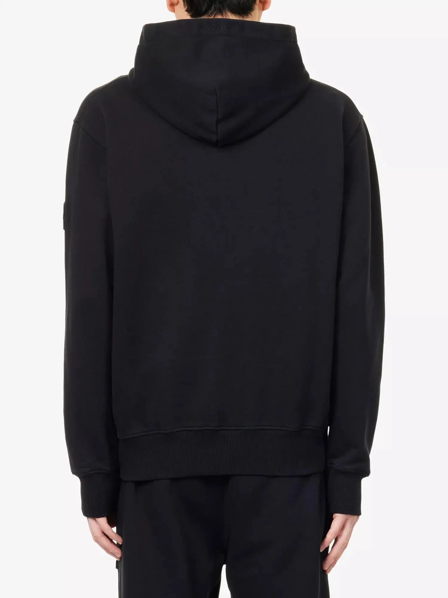 Men's Badge-Logo Relaxed-Fit Cotton Hoodie Sandbanks