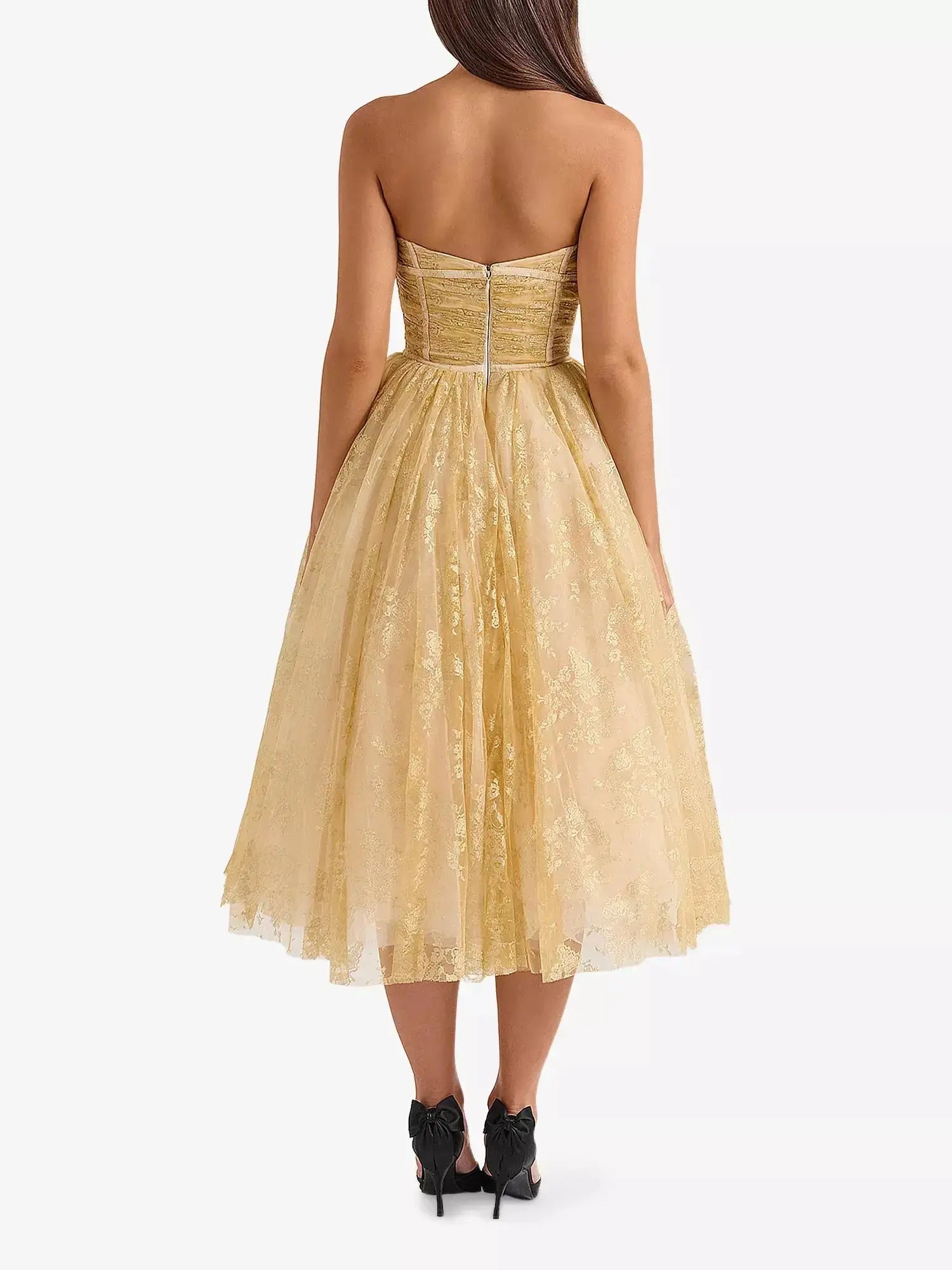 Women's Madame Strapless Woven Midi Dress House of CB
