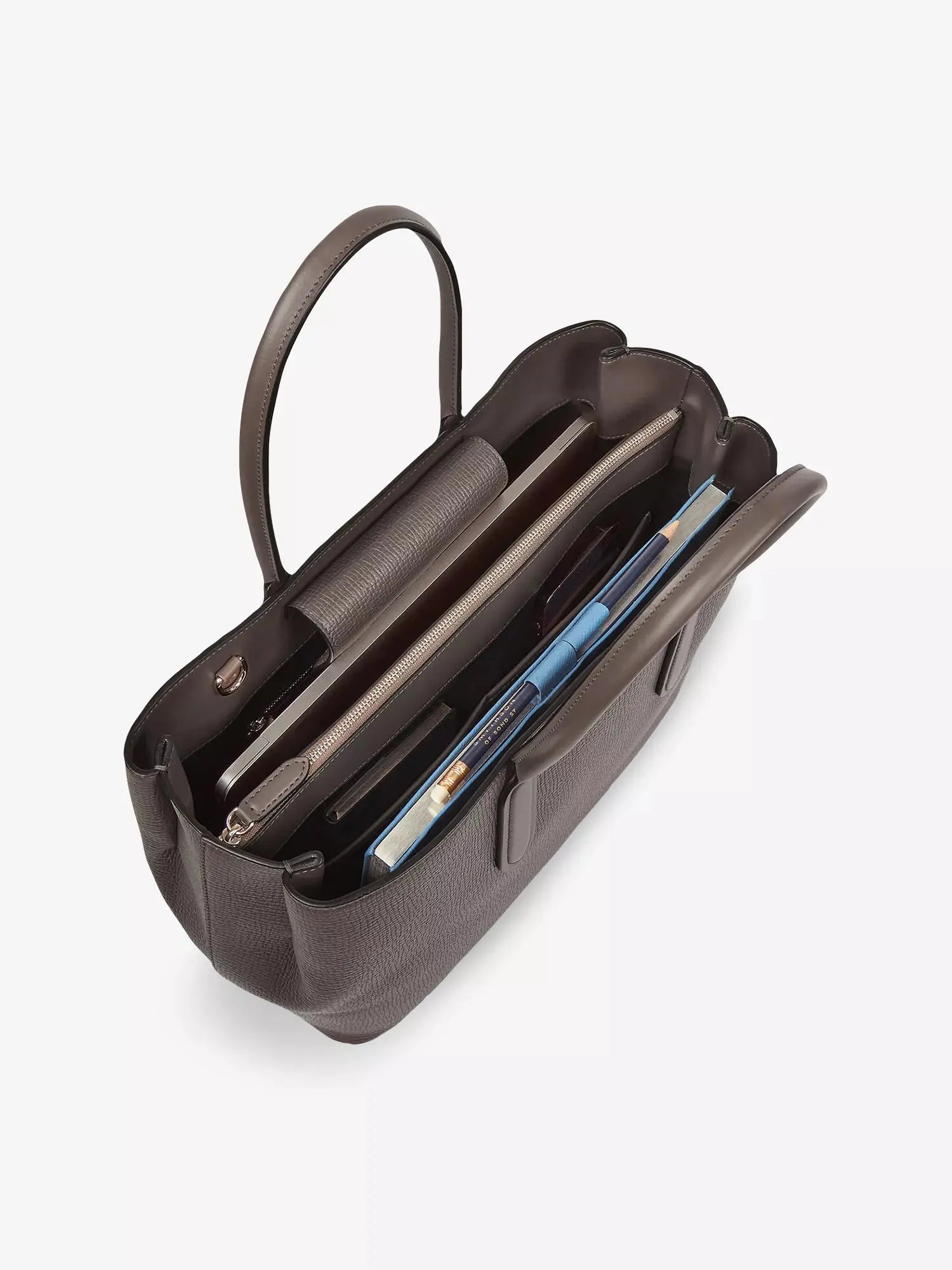Men's Ludlow Small Day Leather Tote Bag Smythson