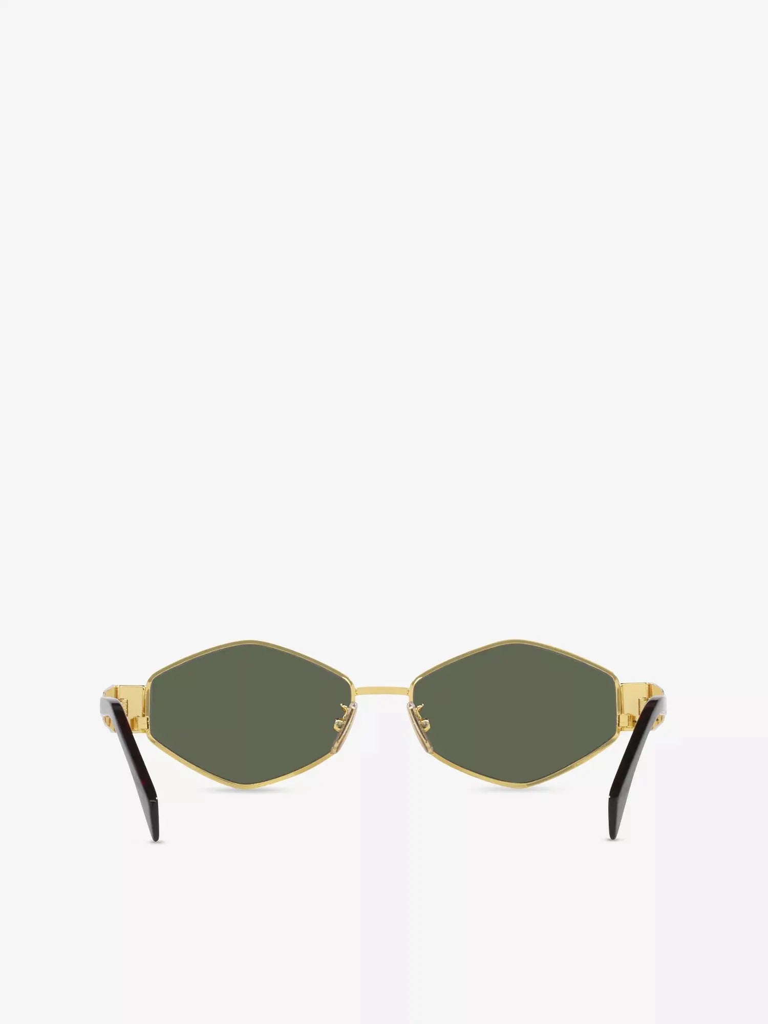 Women's Metaltriomphe Irregular-Frame Metal Sunglasses CELINE