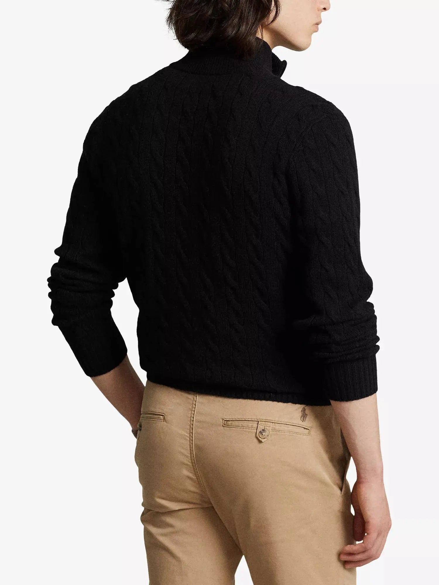 Men's Logo Cable-Knit Wool And Cashmere Jumper Polo Ralph Lauren