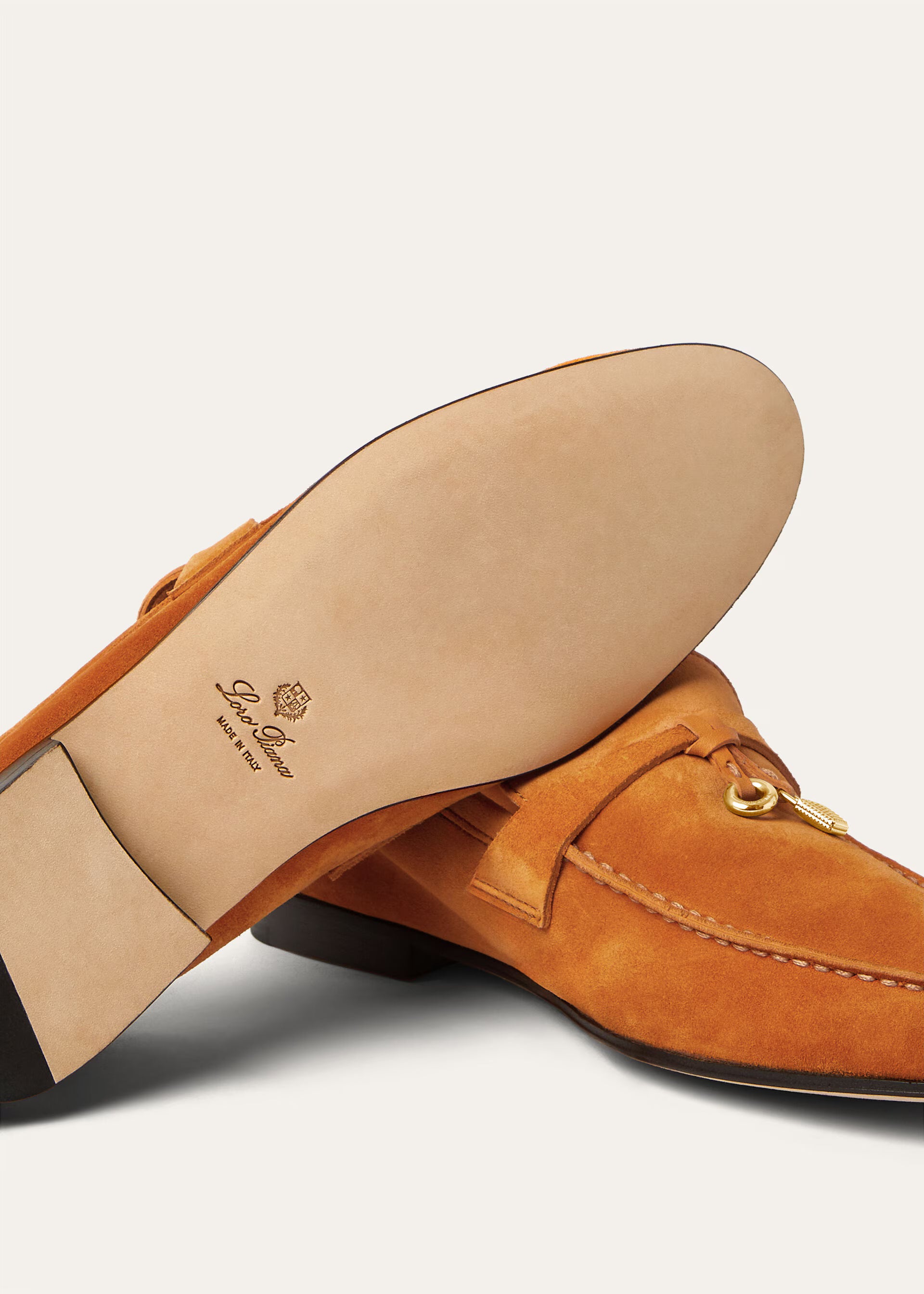 Women's Joan Loafer Citrus Orange Loro Piana