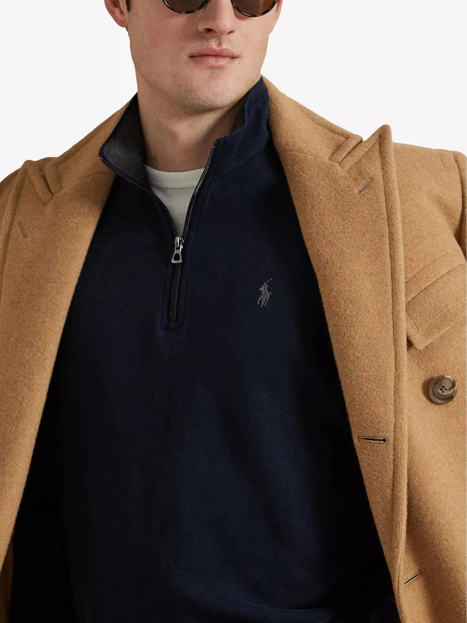 Men's Brand-Embroidered Half-Zip Cotton-Blend Sweatshirt Polo Ralph Lauren