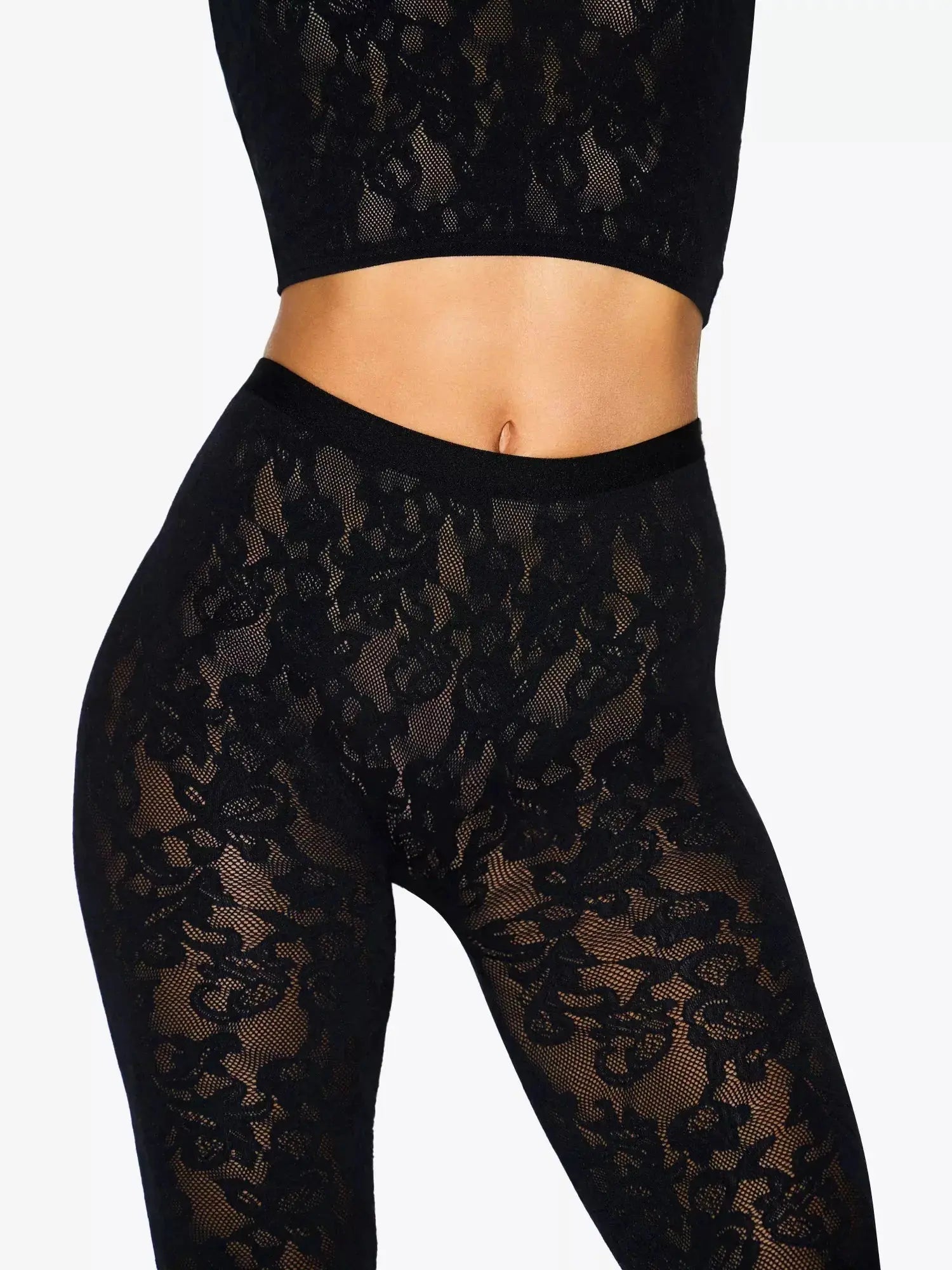 Women's Knit Lace Cropped Cami Top SKIMS