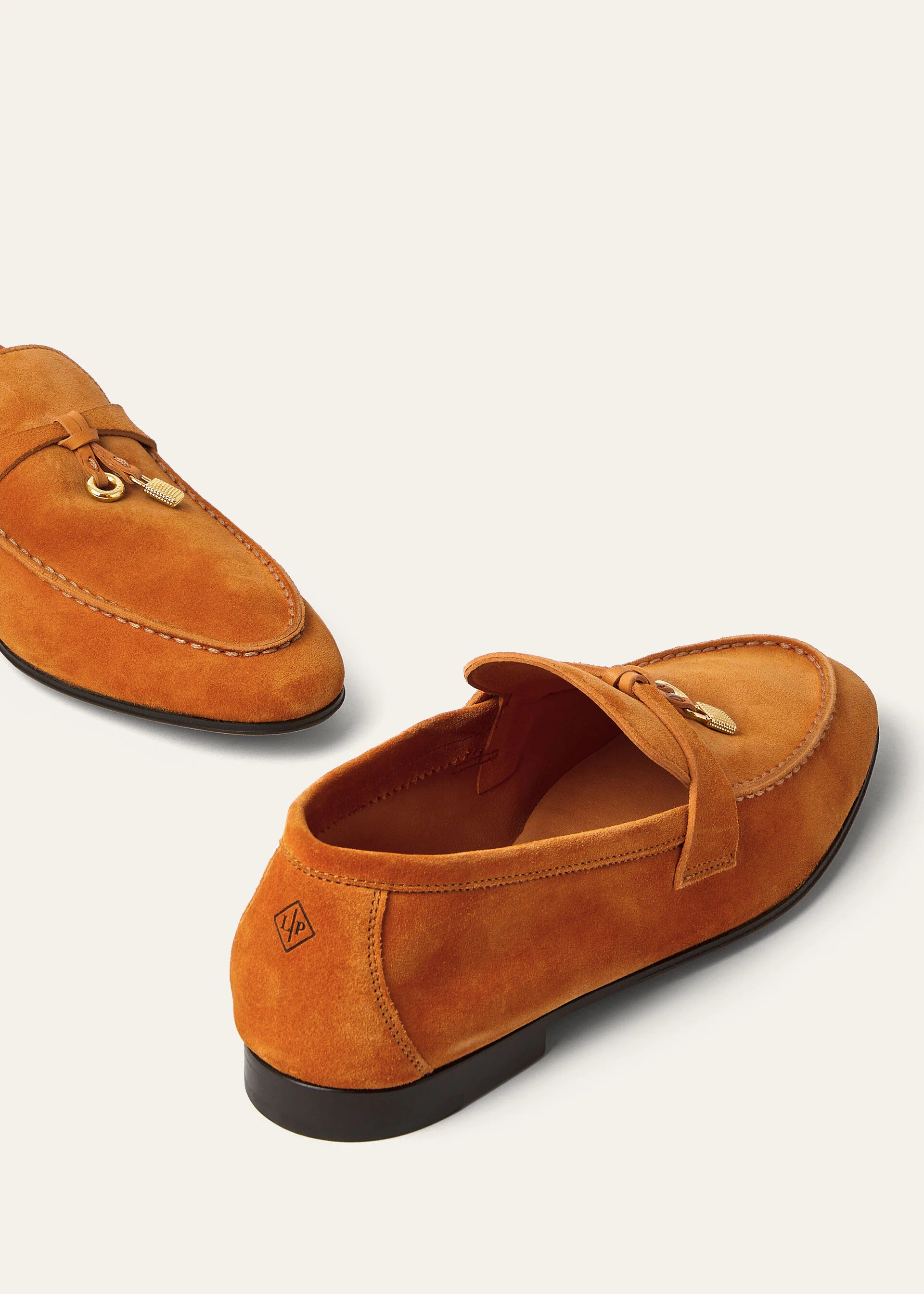 Women's Joan Loafer Citrus Orange Loro Piana