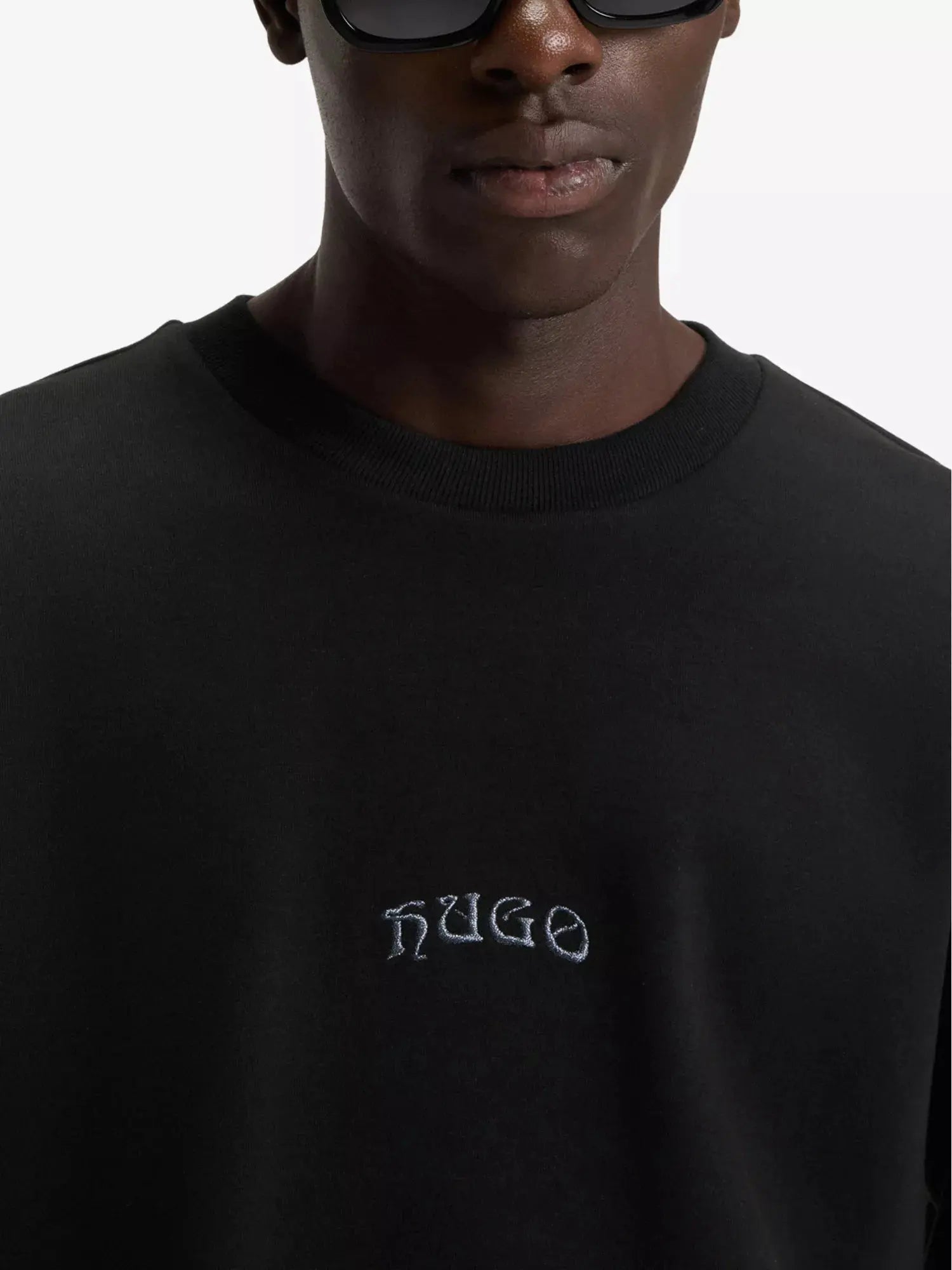 Men's Brand-Embroidered Relaxed-Fit Cotton-Blend Sweatshirt HUGO