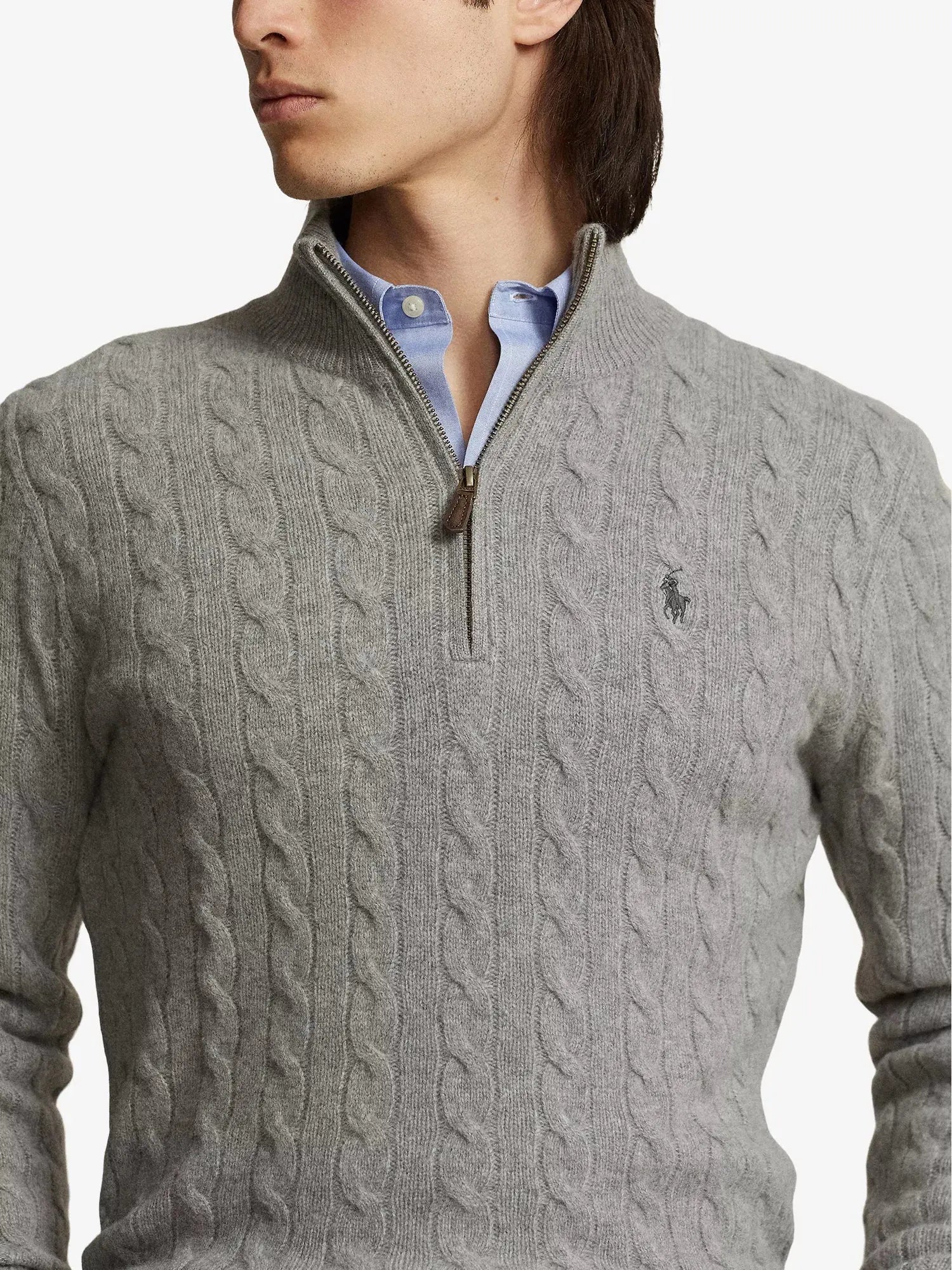 Men's Logo Cable-Knit Wool And Cashmere Jumper Polo Ralph Lauren