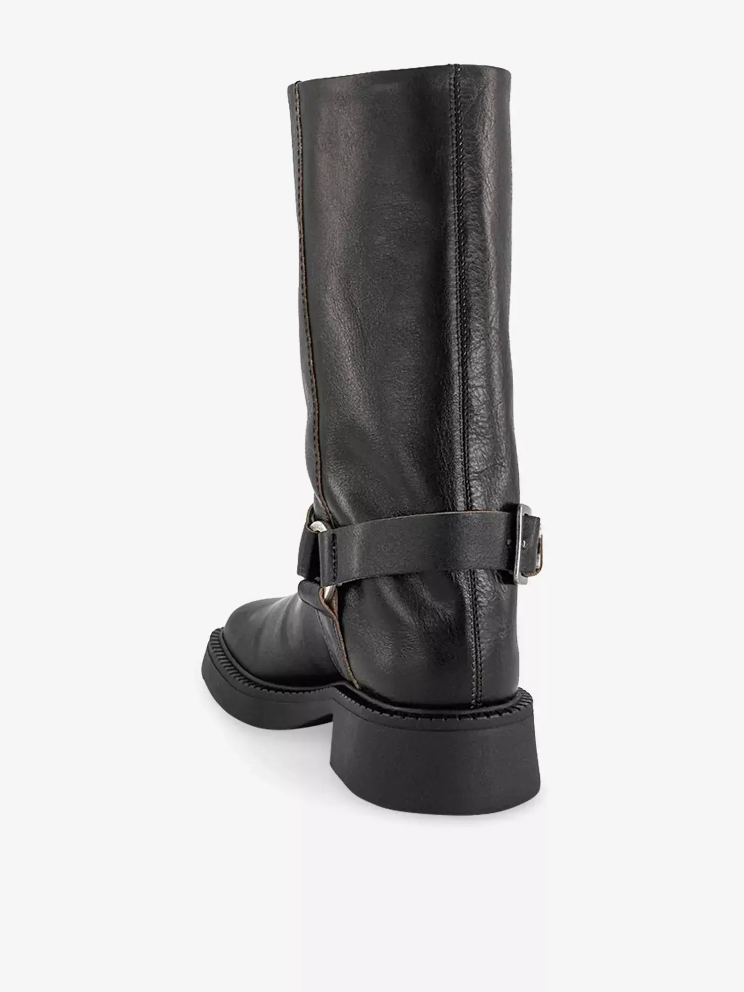 Women's Maitea Leather Flat Ankle Boots Miista