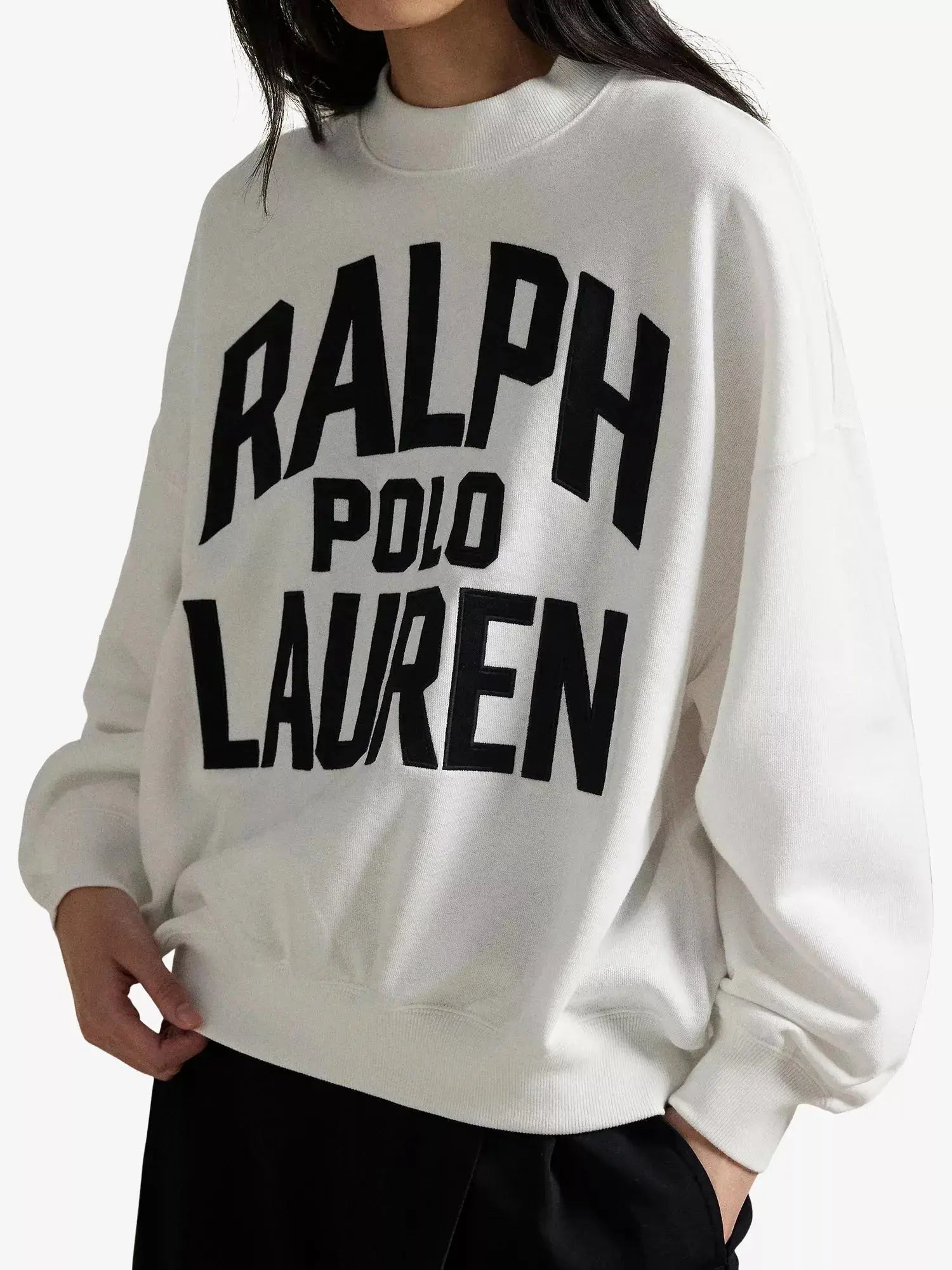 Women's Branded Relaxed-Fit Cotton-Blend Sweatshirt Polo Ralph Lauren