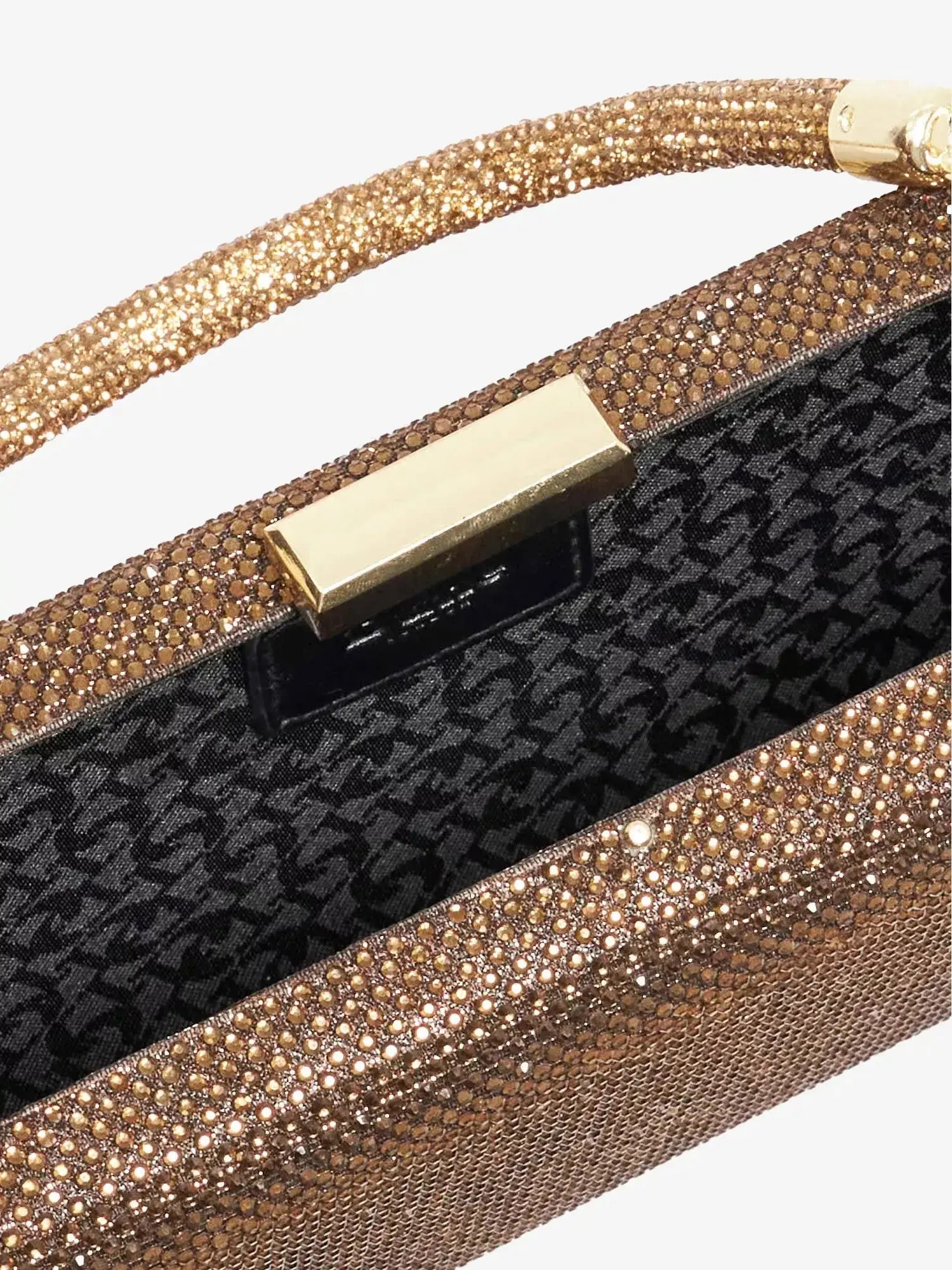 Women's Beaut Metallic Woven Clutch Bag Dune