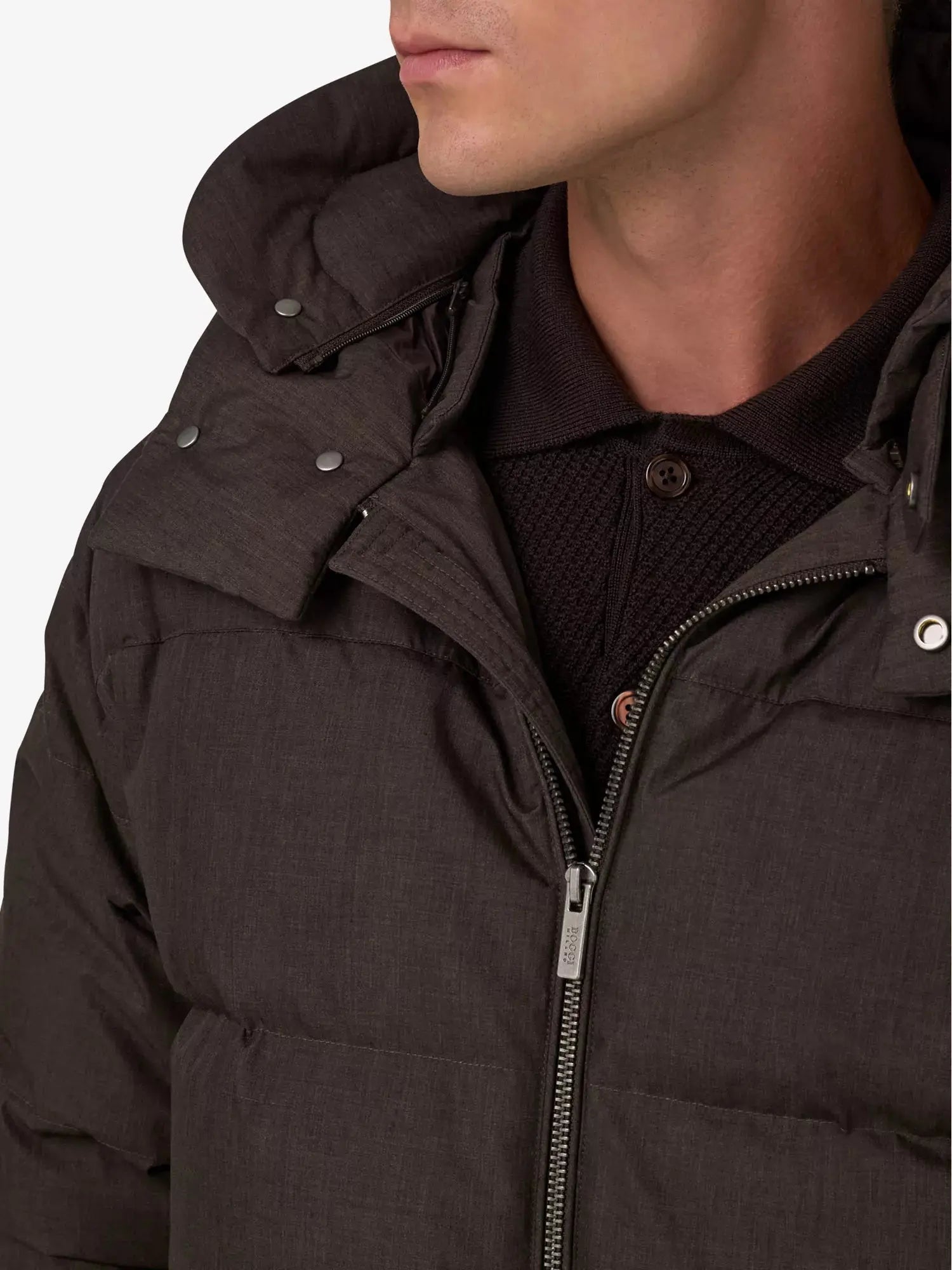 Men's Padded Shell-Down Bomber Jacket Boggi Milano