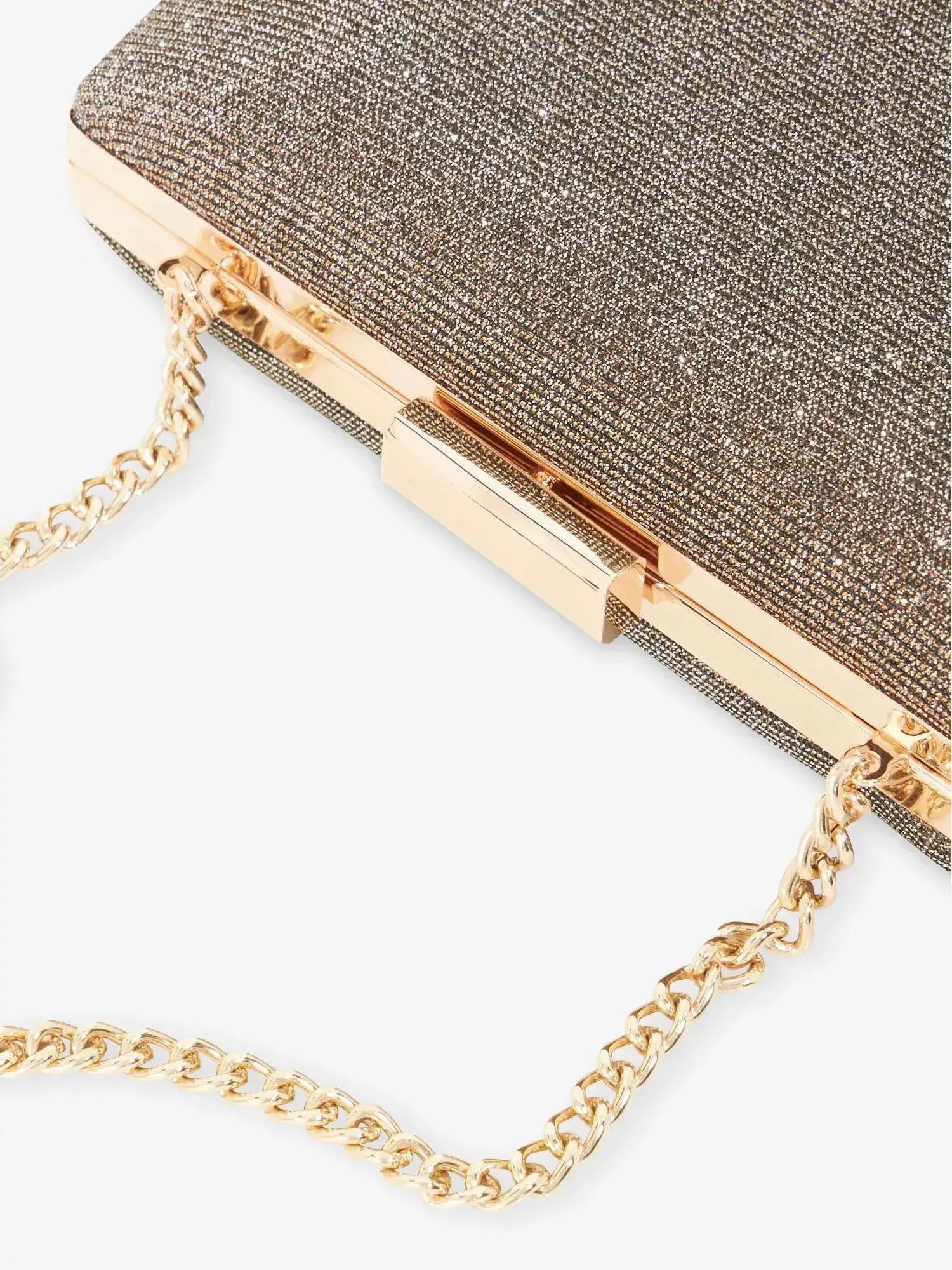 Bellaria Chain-Strap Woven Clutch Bag Dune