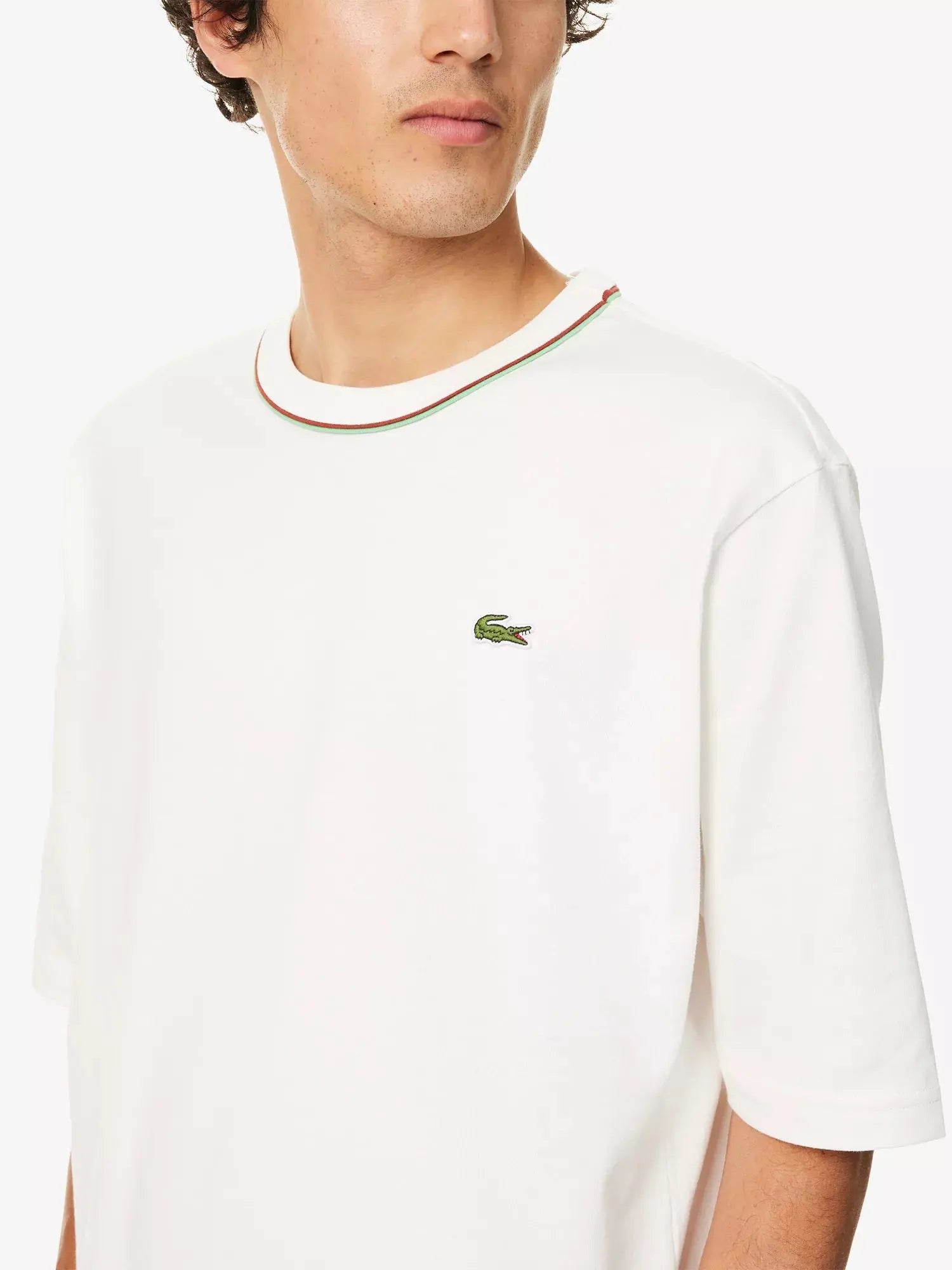 Men's Lacoste x Roland-Garros Graphic-Print Crewneck Cotton-Jersey T-Shirt Lacoste
