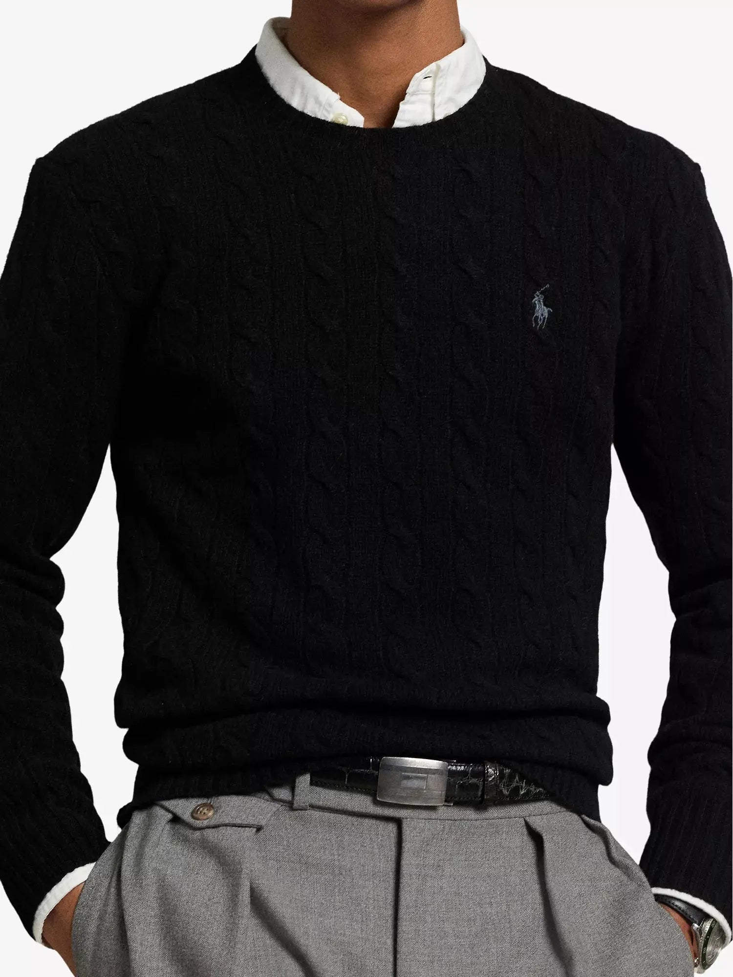 Men's Crewneck Cable-Knit Wool And Cashmere Jumper Polo Ralph Lauren