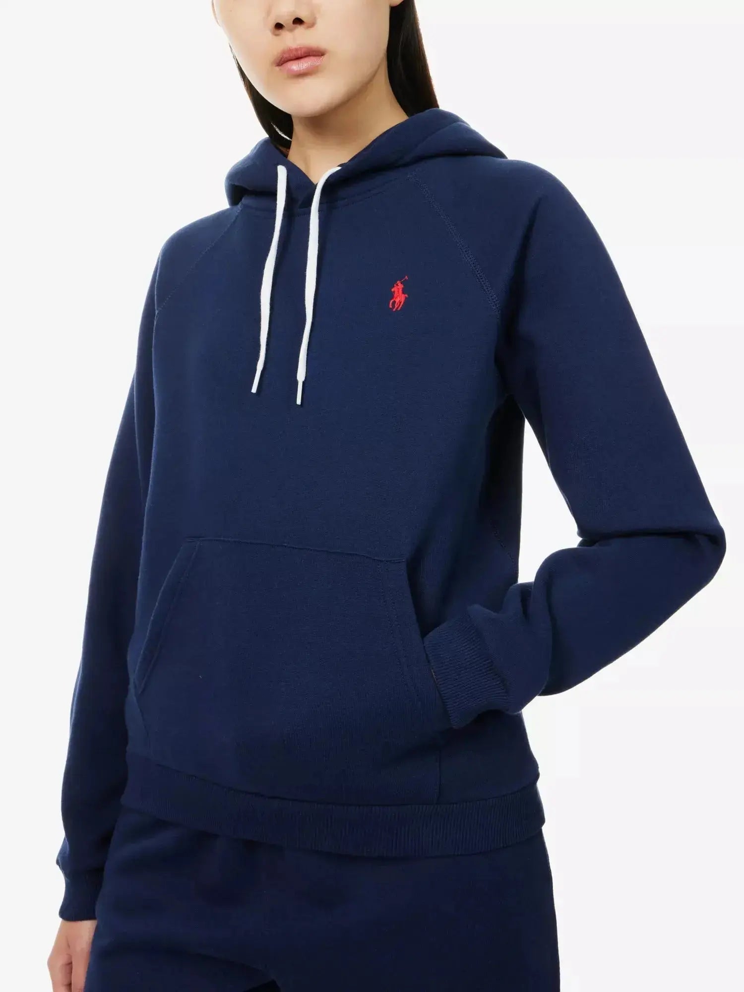 Women's Logo-embroidery fleece-lined cotton-blend jersey hoody Polo Ralph Lauren