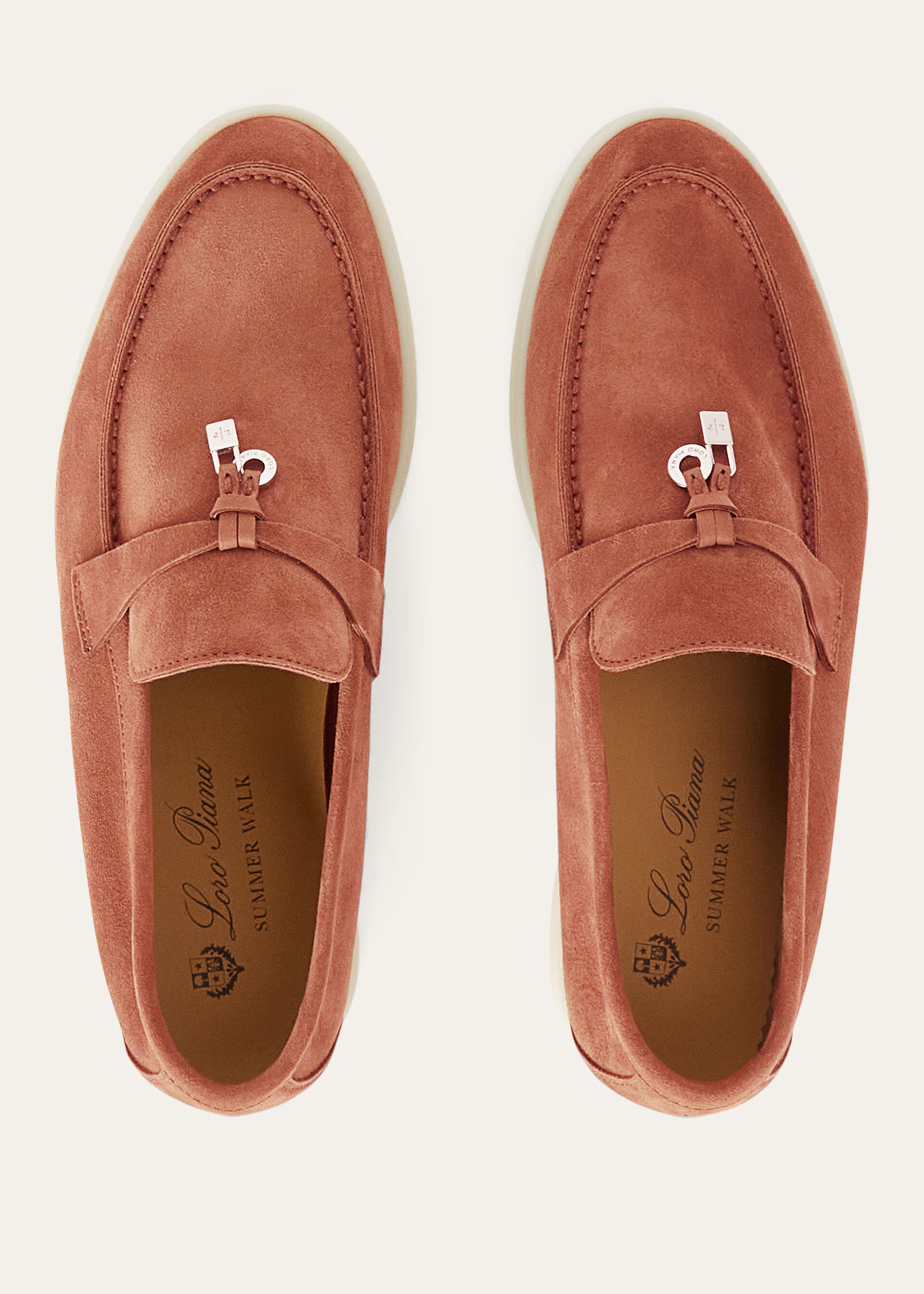 Loro Piana Women's Summer Charms Walk Loafer Dusty Orange Loro Piana