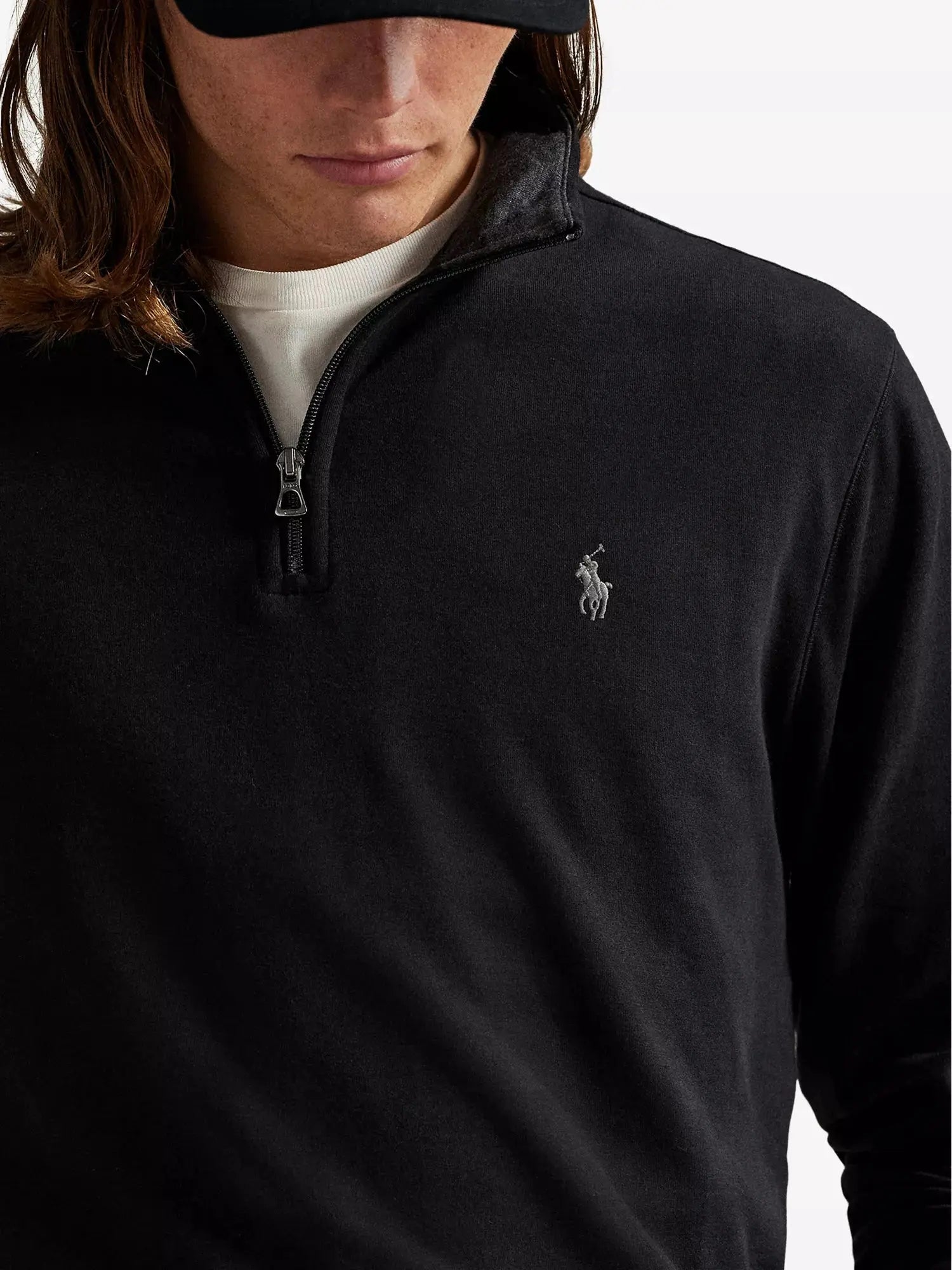 Men's Brand-Embroidered Half-Zip Cotton-Blend Sweatshirt Polo Ralph Lauren