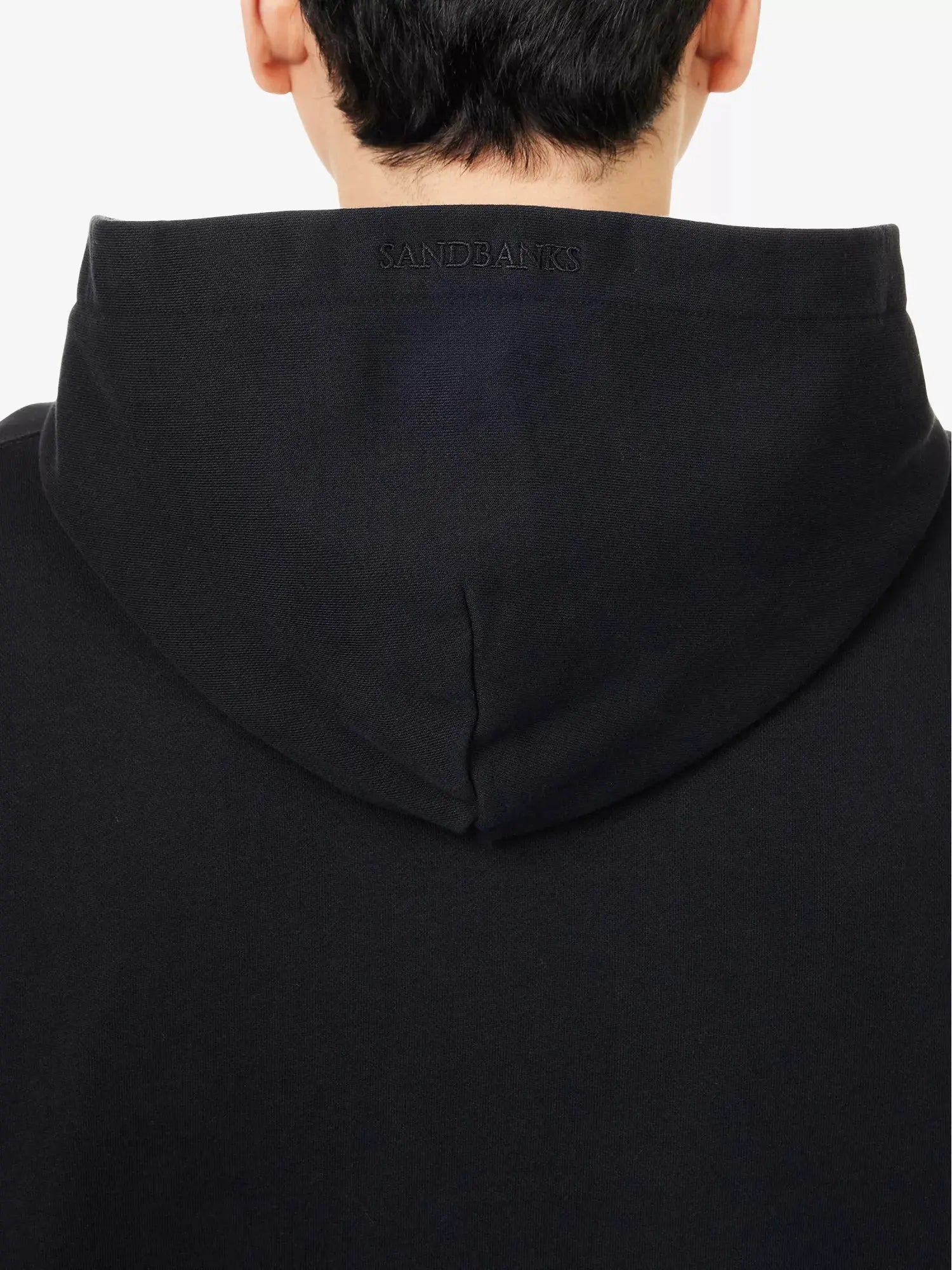 Men's Badge-Logo Relaxed-Fit Cotton Hoodie Sandbanks